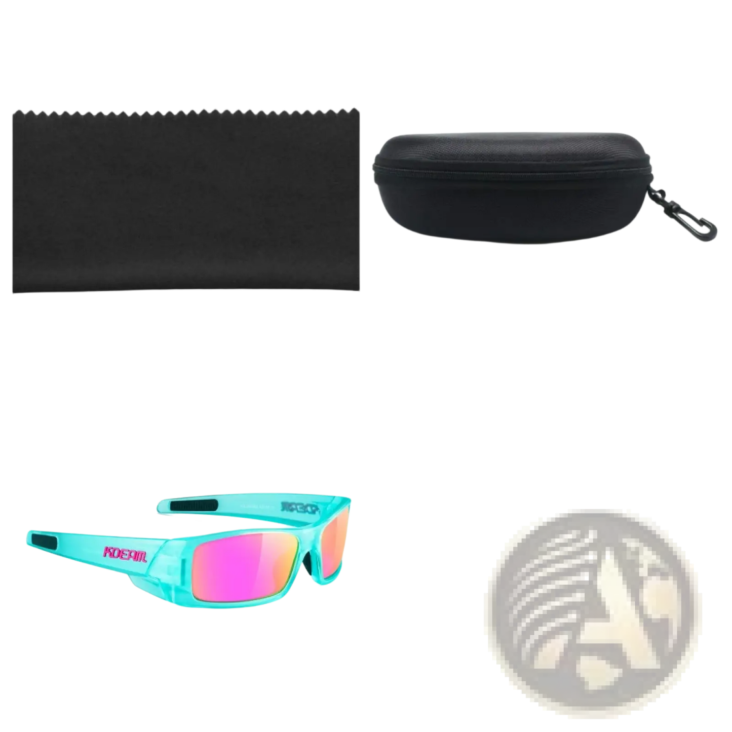 Koda Sport Polarized Square Mirror Lens Sunglasses