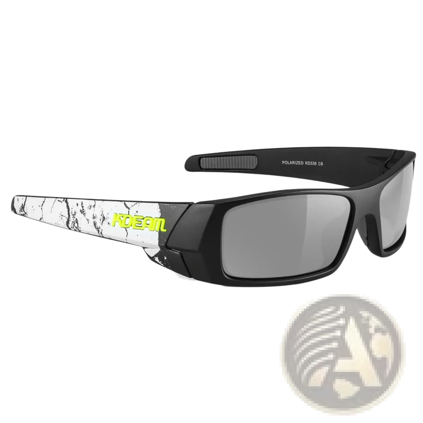 Koda Sport Polarized Square Mirror Lens Sunglasses