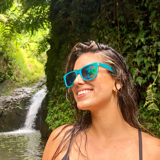 Lanikai Nalu / Polarized Skateboard Wood Sunglasses / Eddie Style