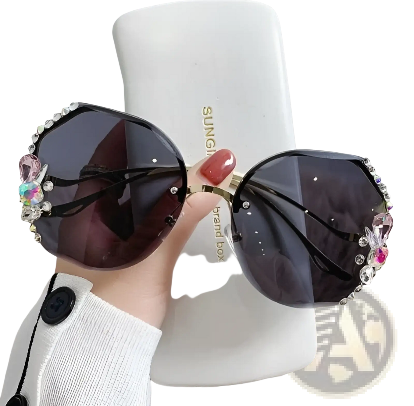Luxury Crystal Butterfly Rhinestone Uv400 Sunglasses