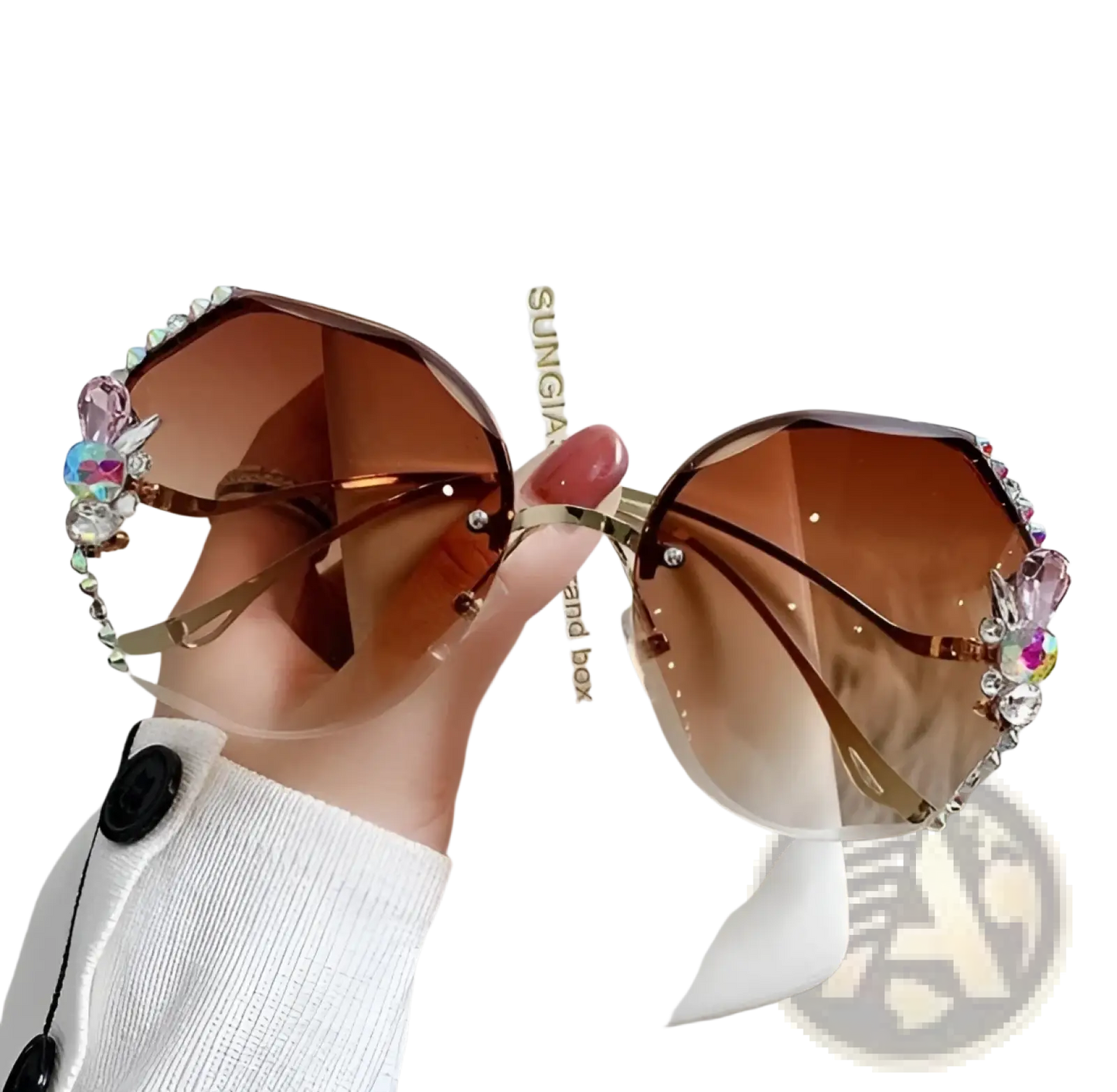 Luxury Crystal Butterfly Rhinestone Uv400 Sunglasses