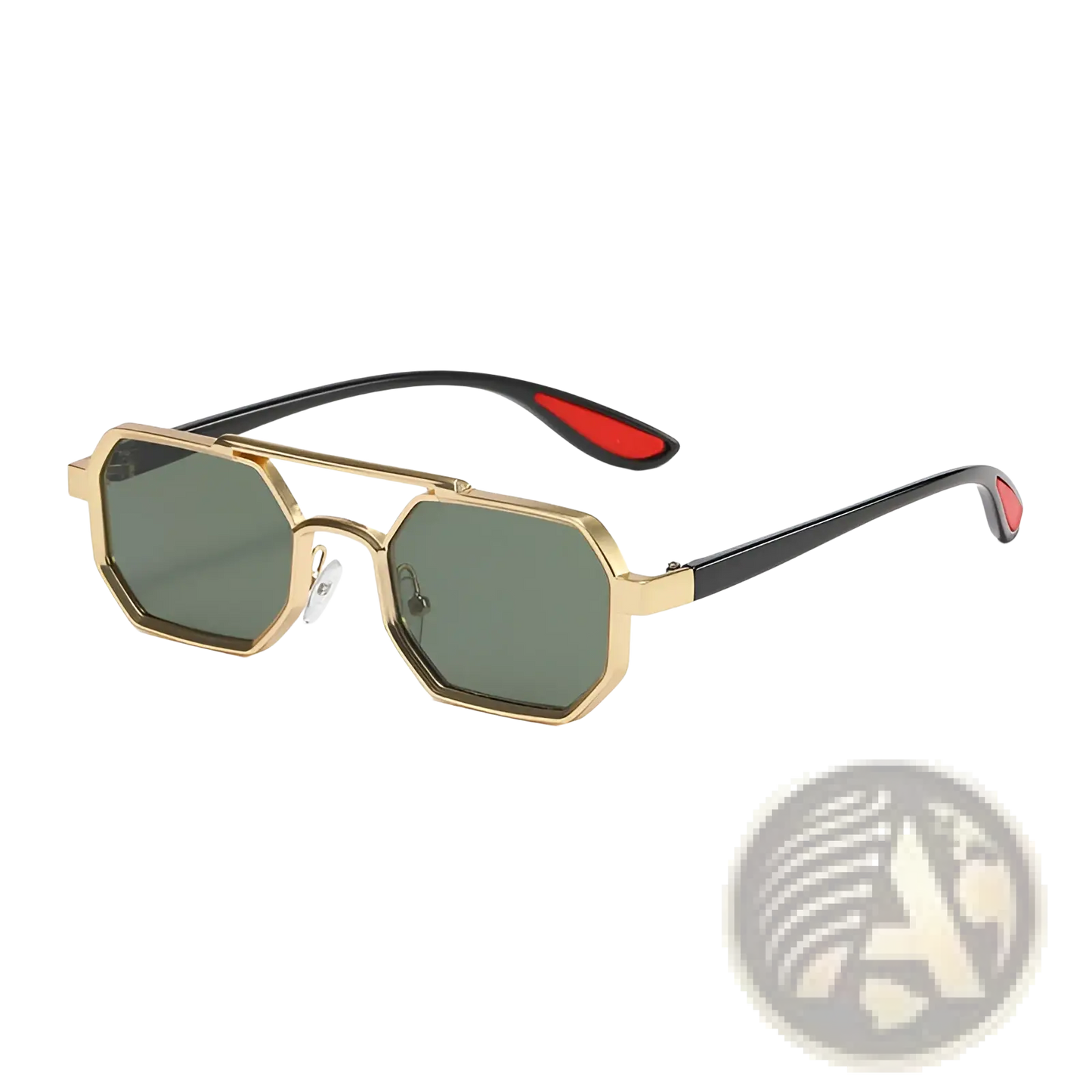 Octagonal Metal Steampunk Uv400 Fashion Sunglasses
