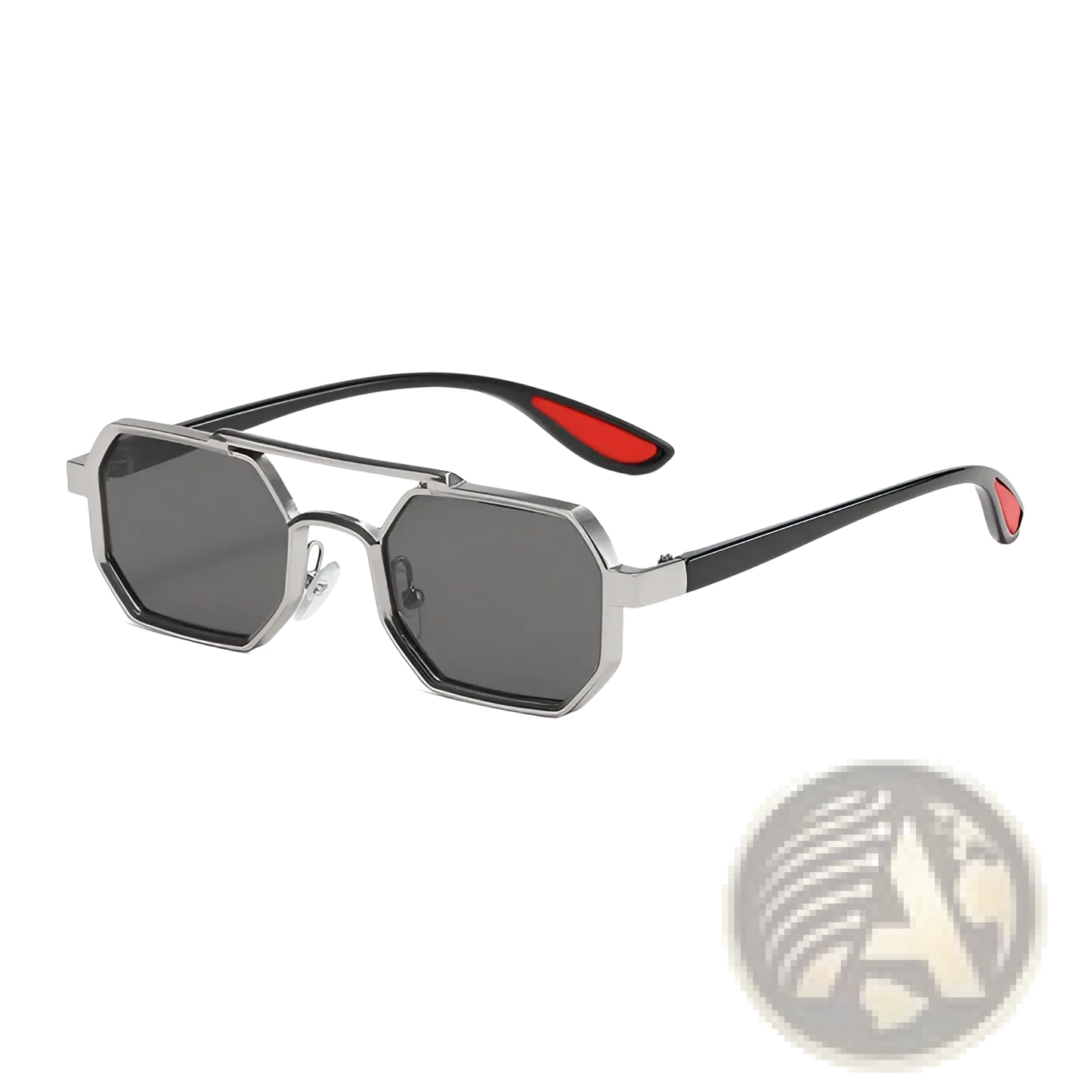Octagonal Metal Steampunk Uv400 Fashion Sunglasses