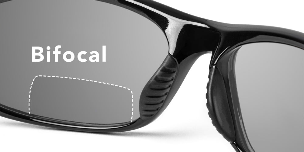 Carabelle Low Profile Bifocal Sunglasses / 5 Magnification Powers / Polarized Lenses / 100% UV Protection