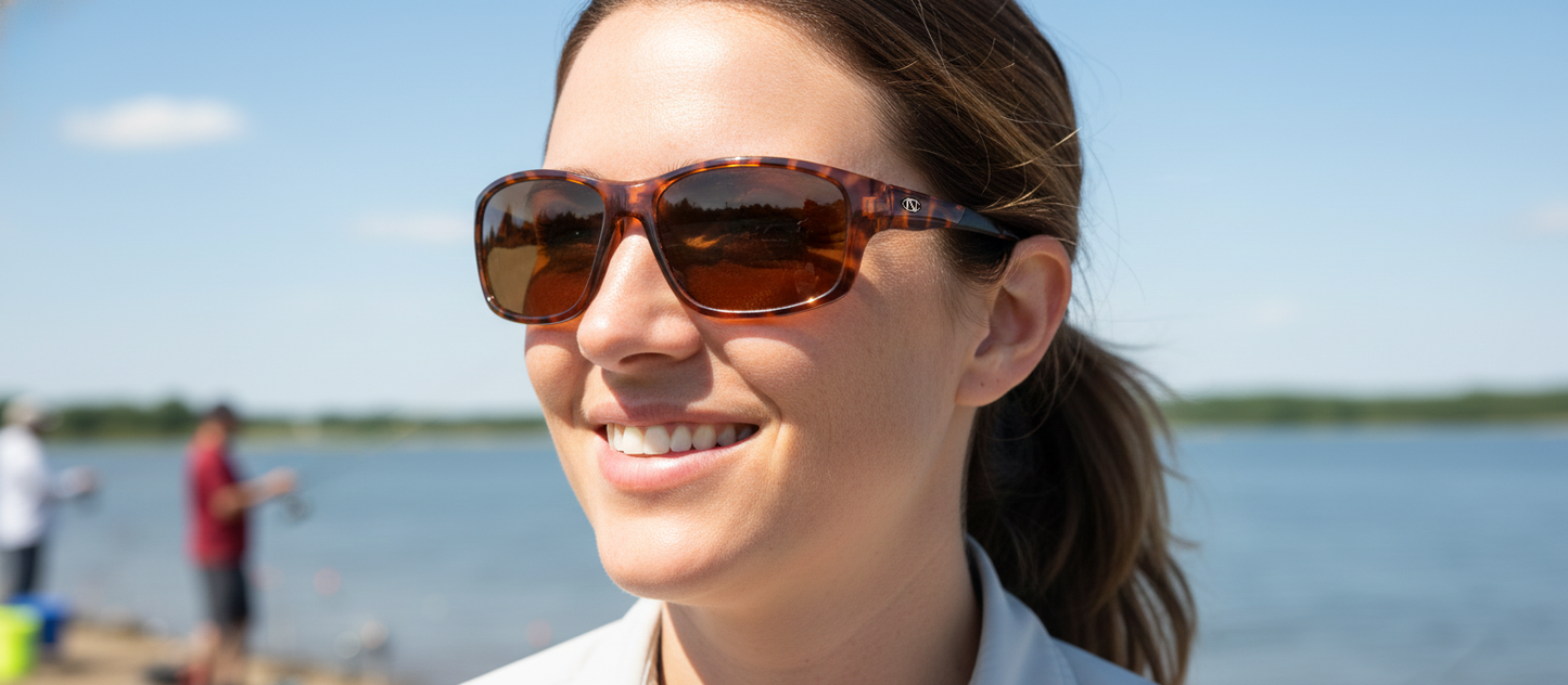 Wolfbay Low Profile Bifocal Sunglasses / 5 Magnification Powers / Polarized / 100% UV Protection