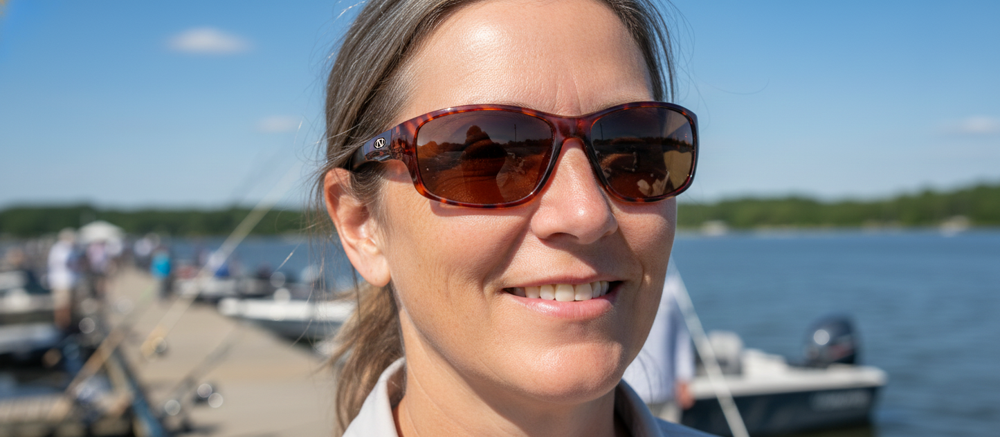 Wolfbay Low Profile Bifocal Sunglasses / 5 Magnification Powers / Polarized / 100% UV Protection