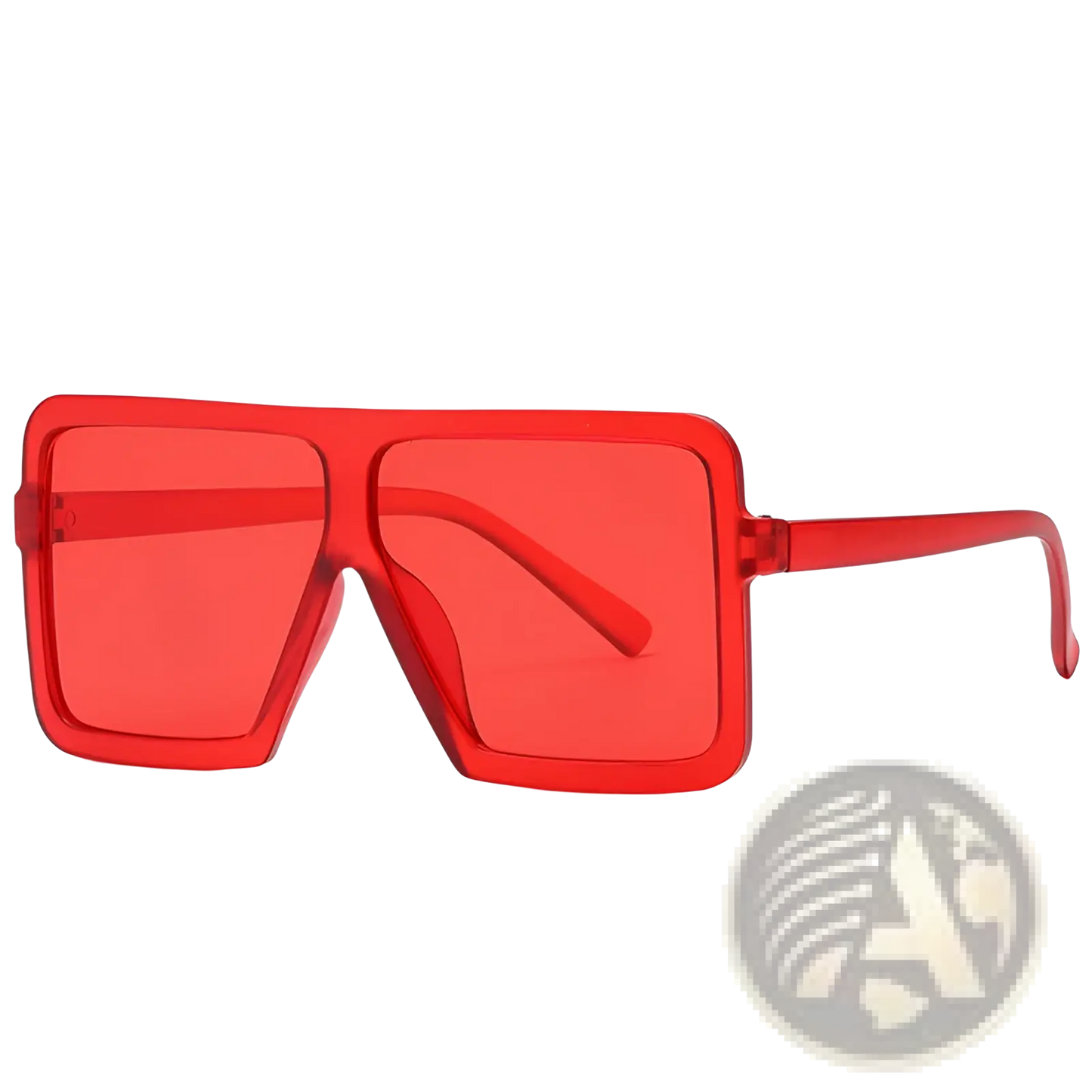 Oversized Square Translucent Uv400 Fashion Sunglasses
