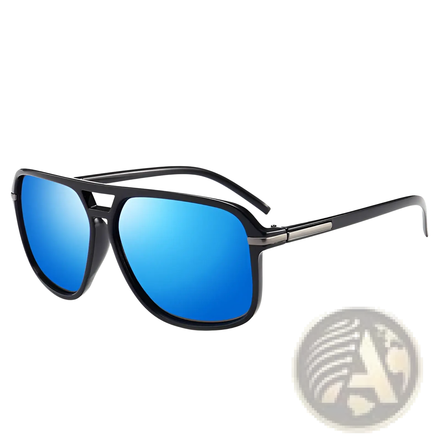 Polarized Blue Mirrored Aviator Sunglasses with Uv Protection