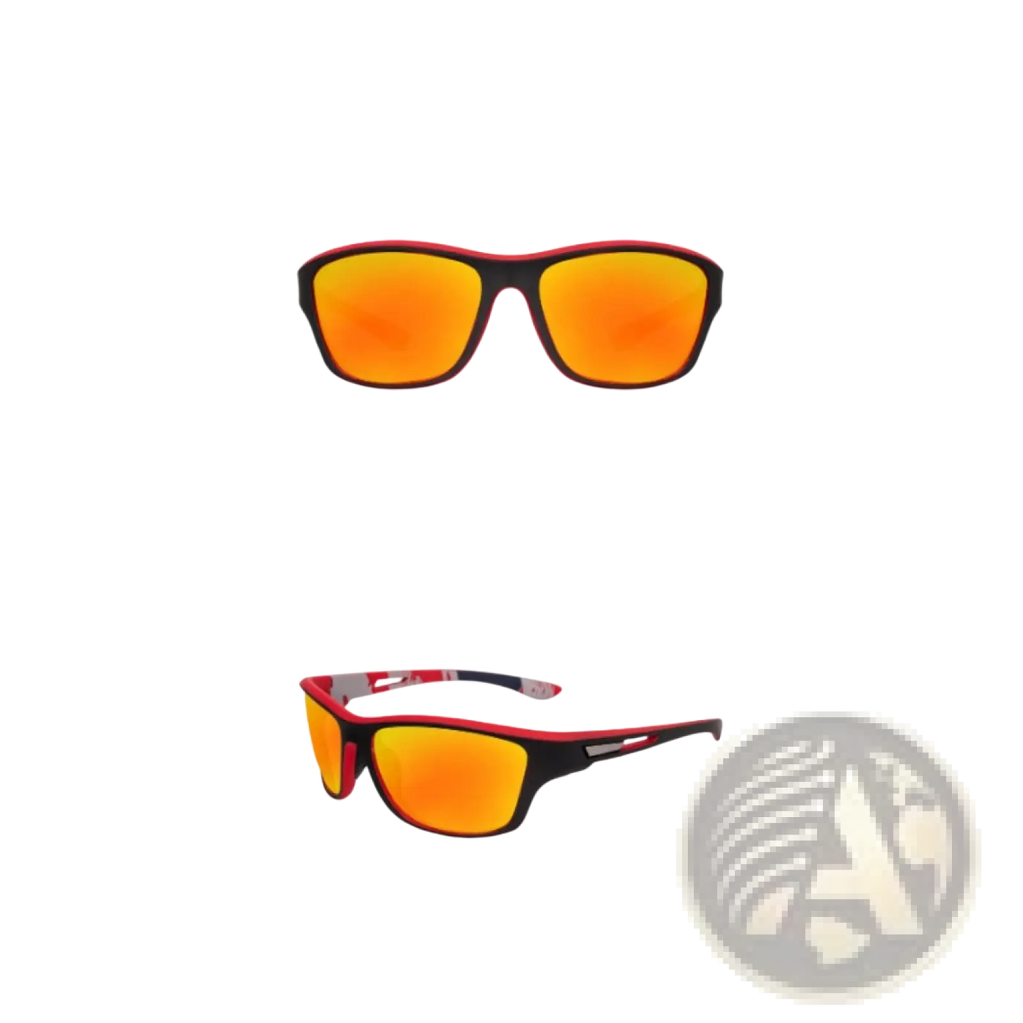 Polarized Oval Camouflage and Mirrored Men's Sport Sunglasses
