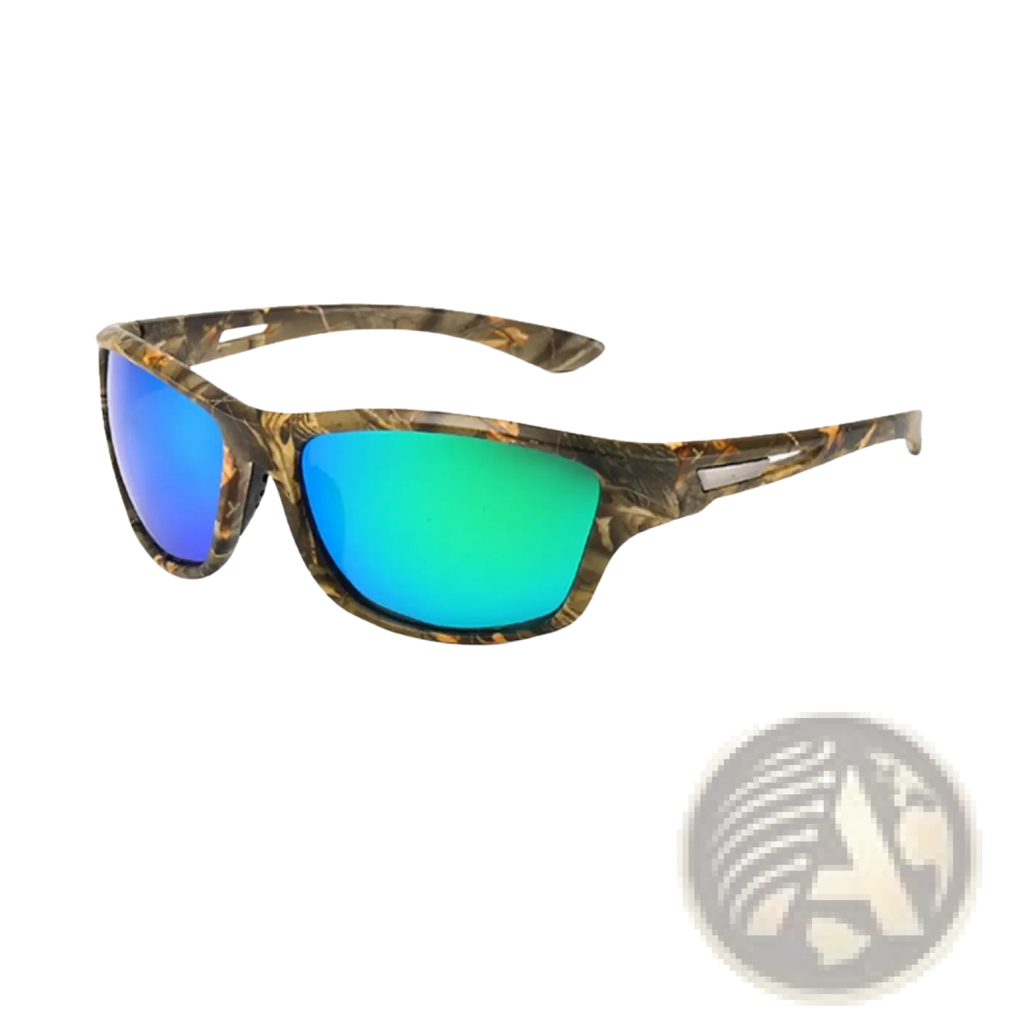 Polarized Oval Camouflage and Mirrored Men's Sport Sunglasses