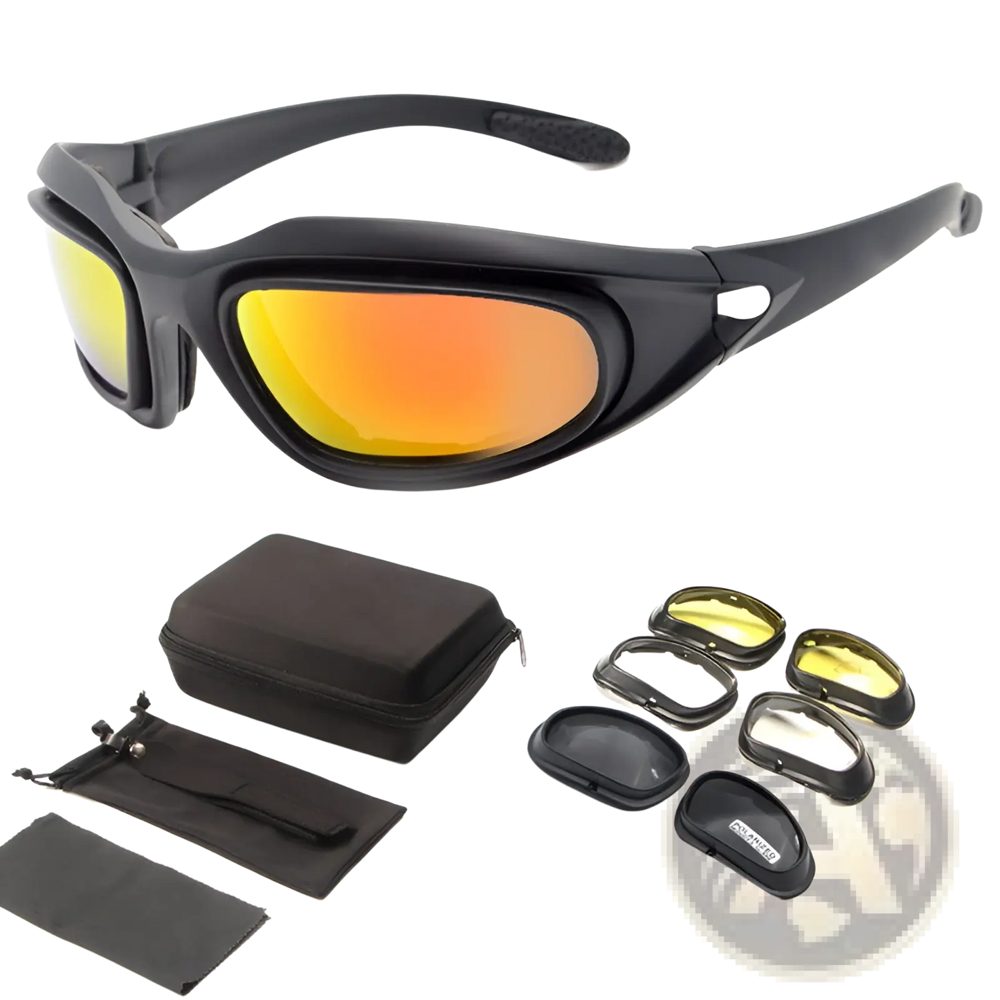 Polarized Tactical Sports Sunglasses with Interchangeable Lenses
