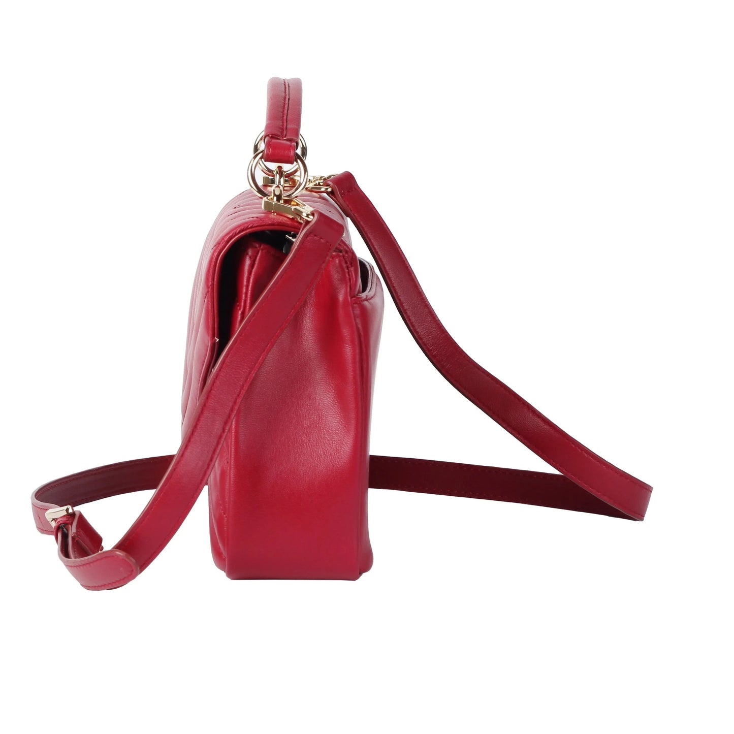 Soft Lambskin Quilted Crossbody Bag for Women – Elegant Flap Shoulder Purse