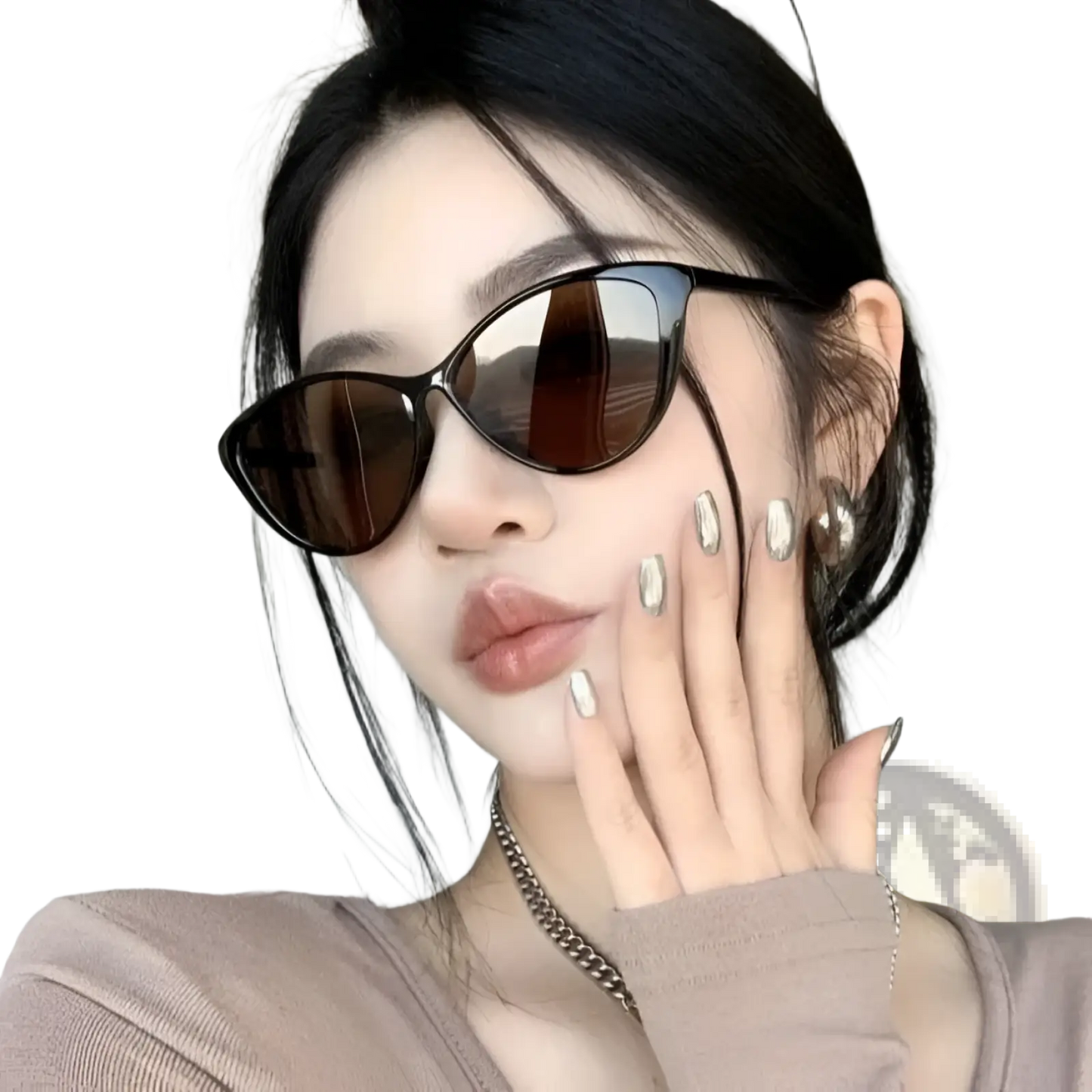 Retro Cat Eye Uv380 Lightweight Fashion Sunglasses