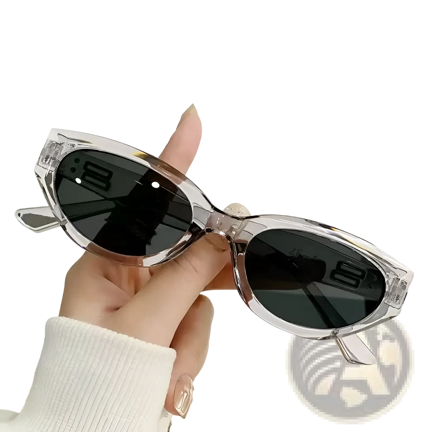 Retro Cat Eye Uv400 Sunglasses with Glossy Modern Frames