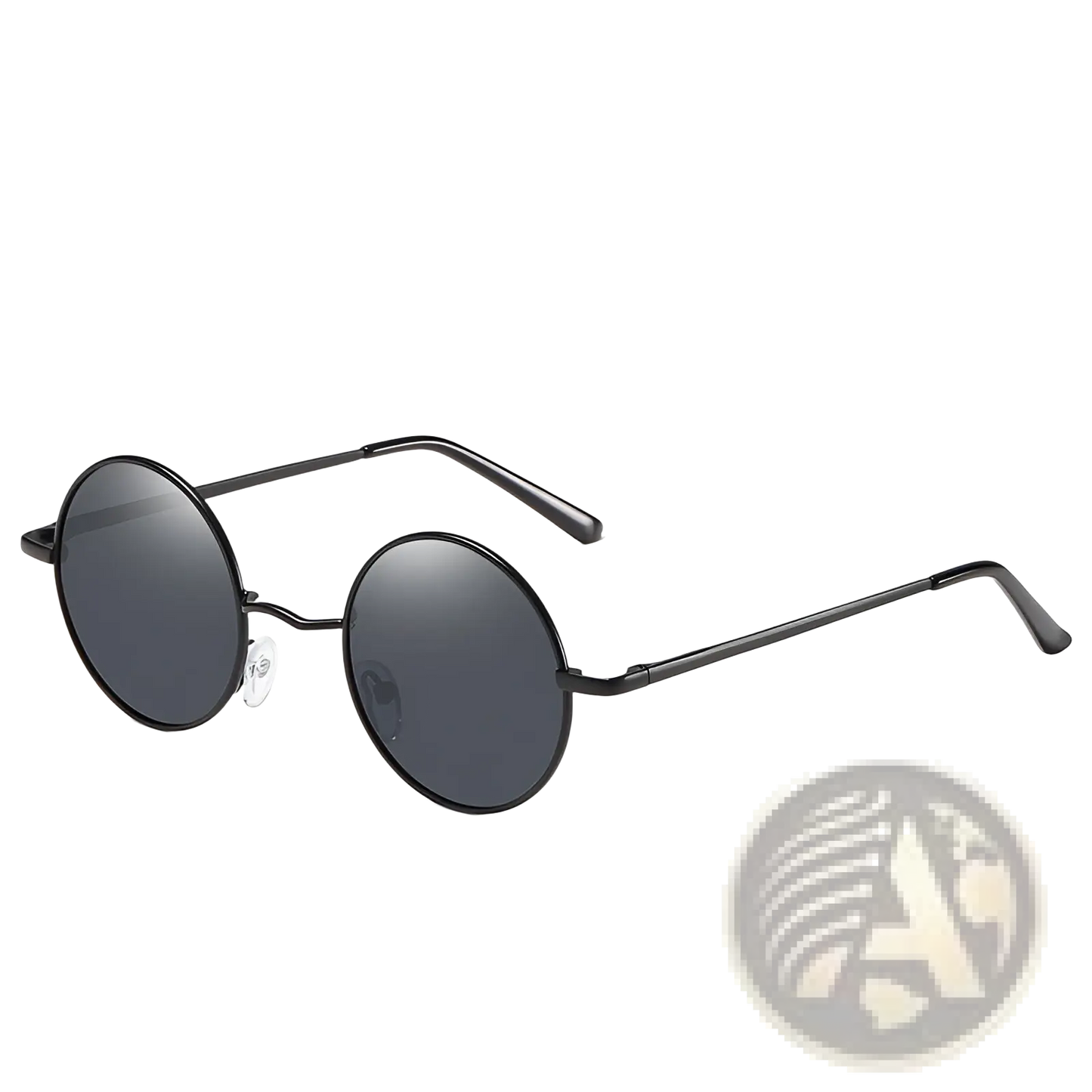 Retro Round Polarized Metal Sunglasses with Uv400 Protection