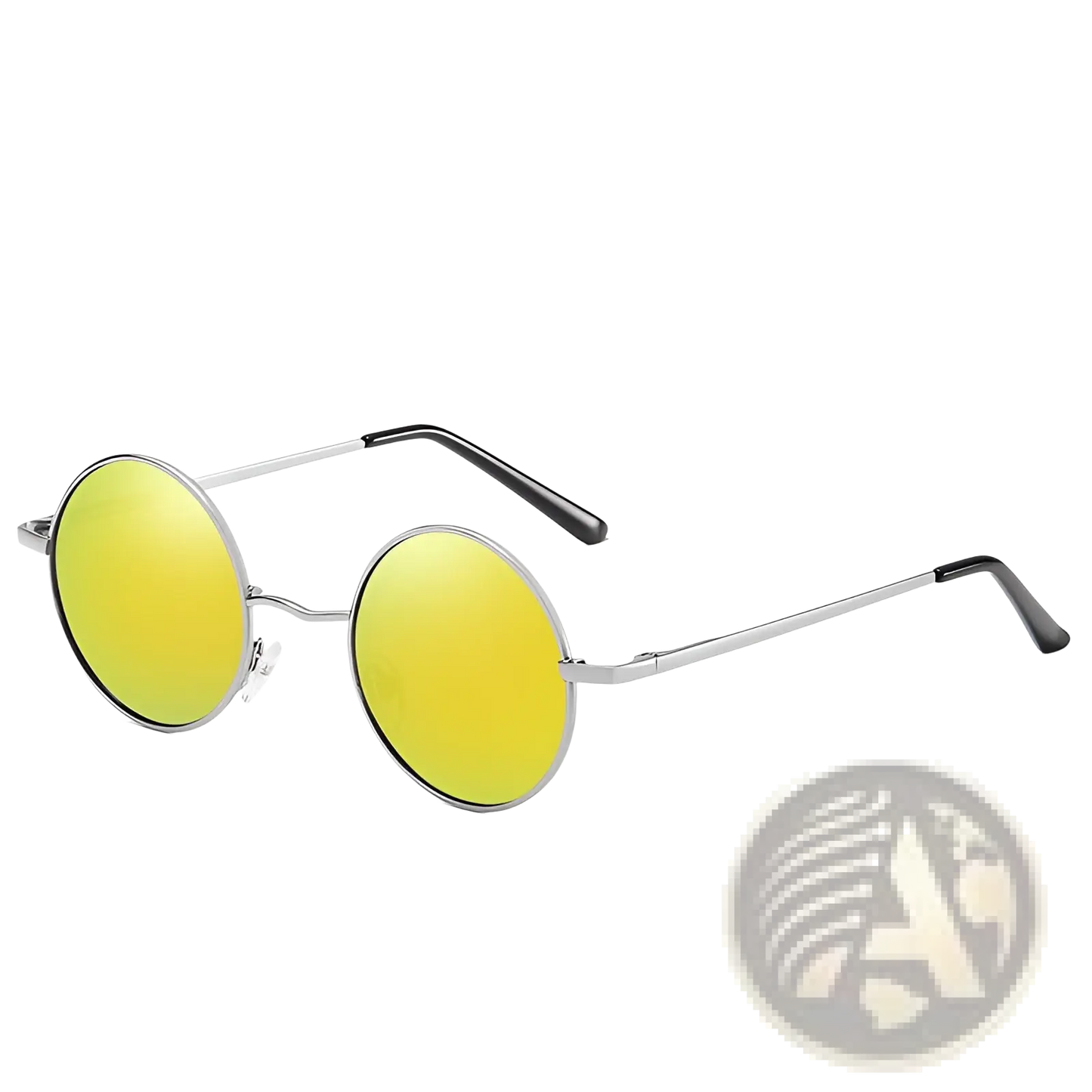 Retro Round Polarized Metal Sunglasses with Uv400 Protection