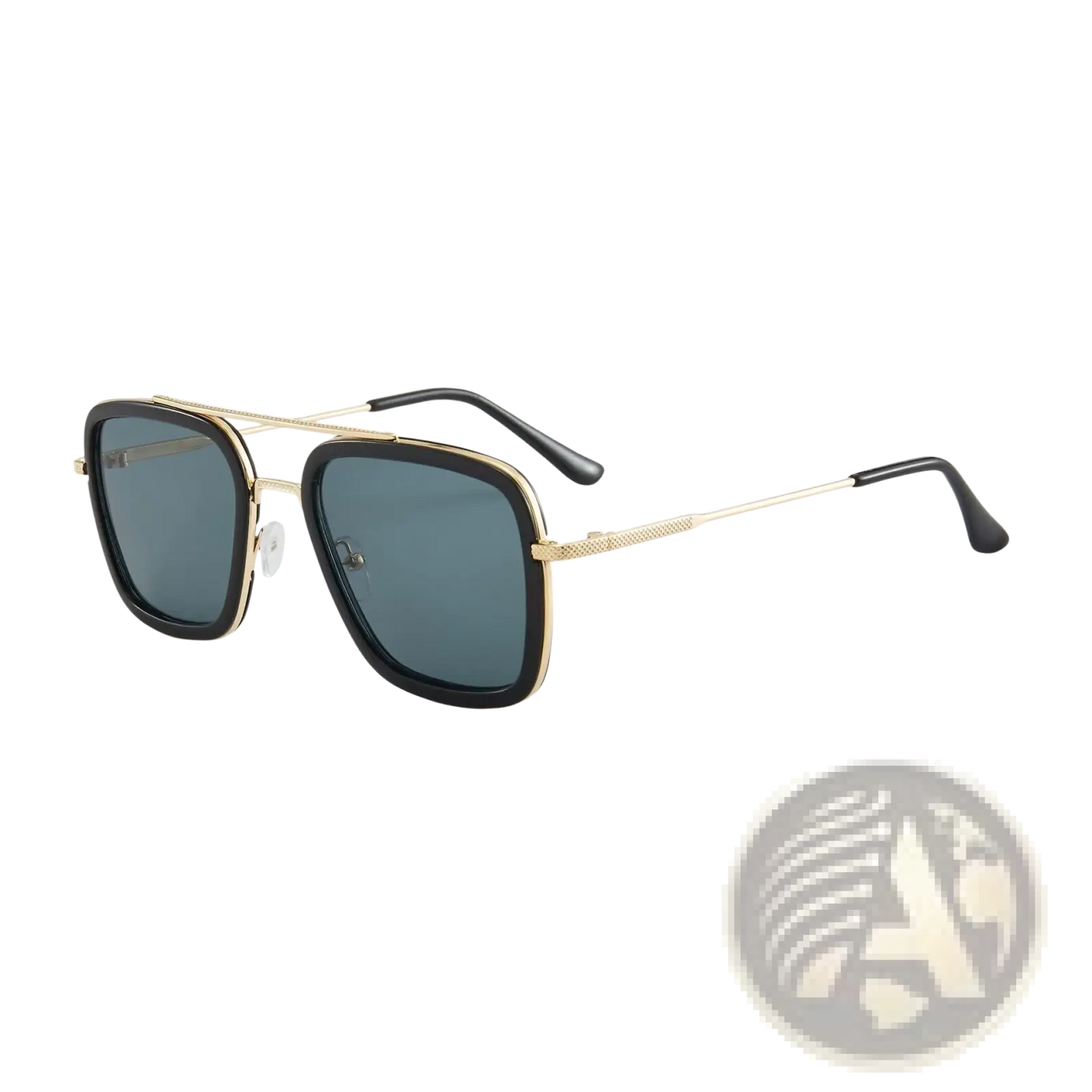Retro Square Double Bridge Unisex Fashion Sunglasses