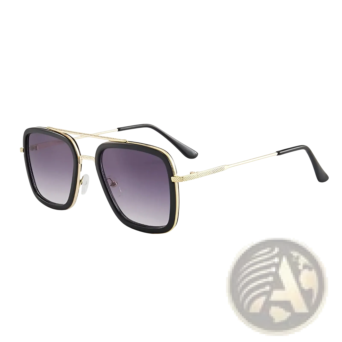 Retro Square Double Bridge Unisex Fashion Sunglasses