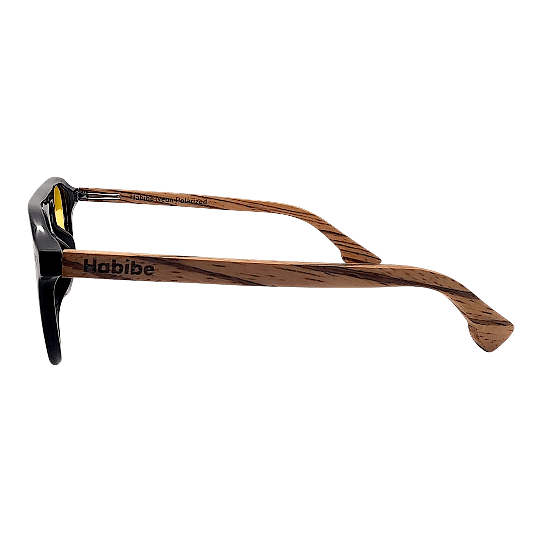 Night Driving Spring Loaded Zebra Wood Sunglasses