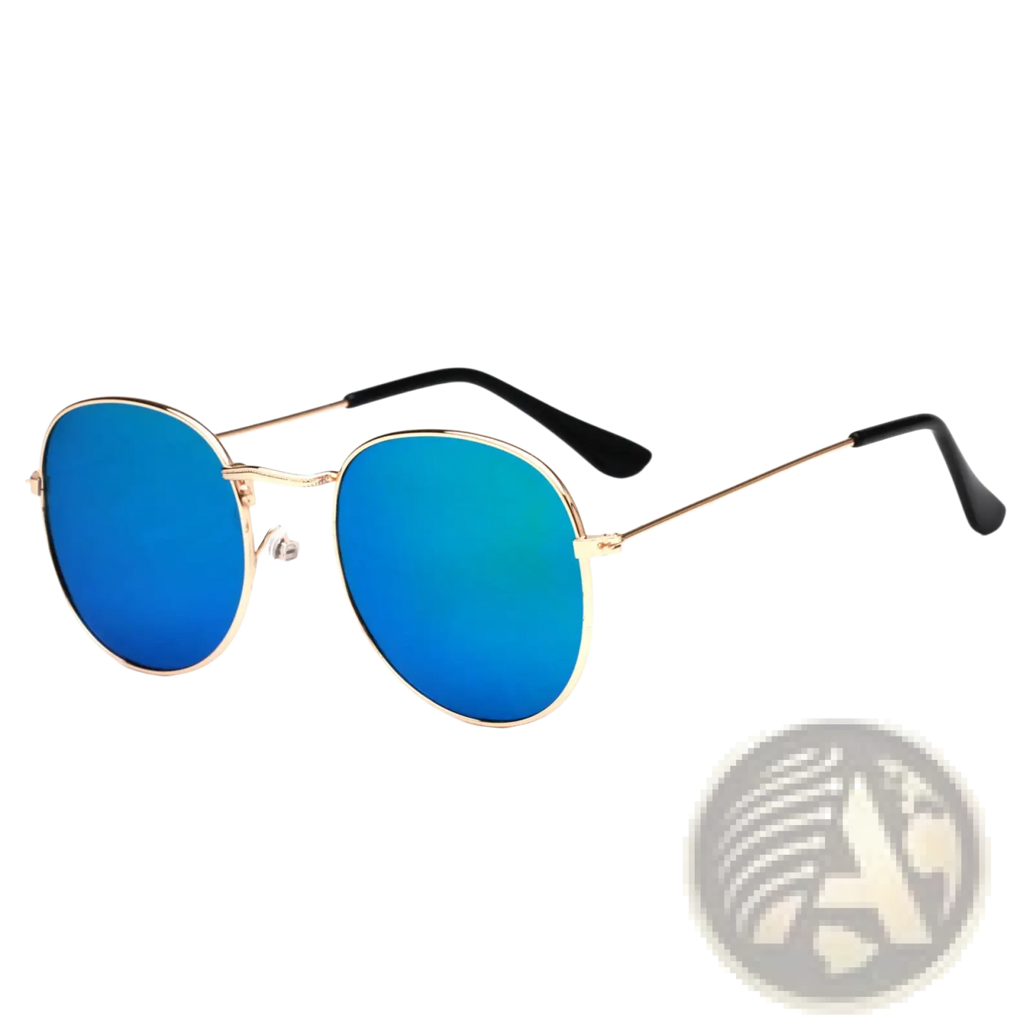 Rose Gold and Metallic Aviator Mirror Lens Sunglasses Set