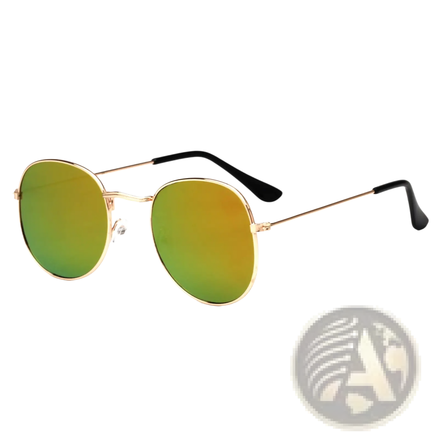 Rose Gold and Metallic Aviator Mirror Lens Sunglasses Set