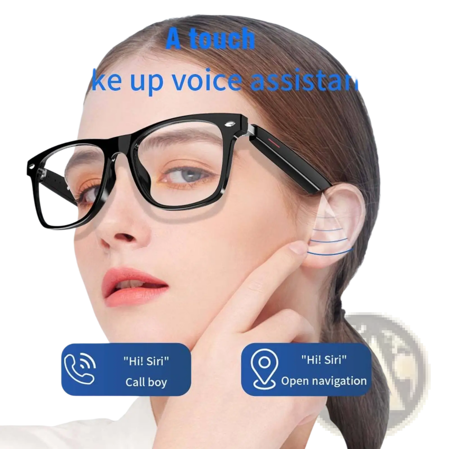Senbono E13 Smart Bluetooth Audio Sunglasses with Blue Light Lens
