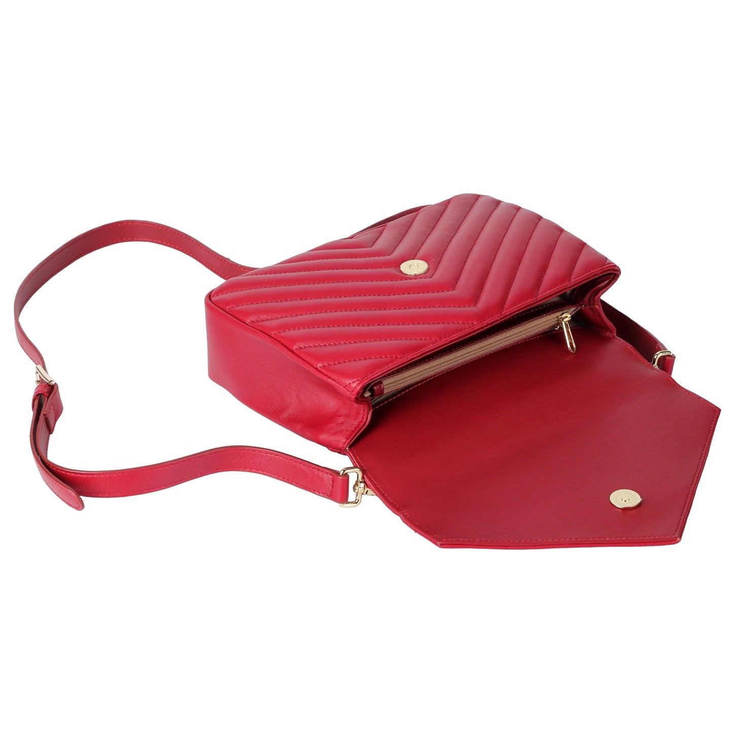 Soft Lambskin Quilted Crossbody Bag for Women – Elegant Flap Shoulder Purse