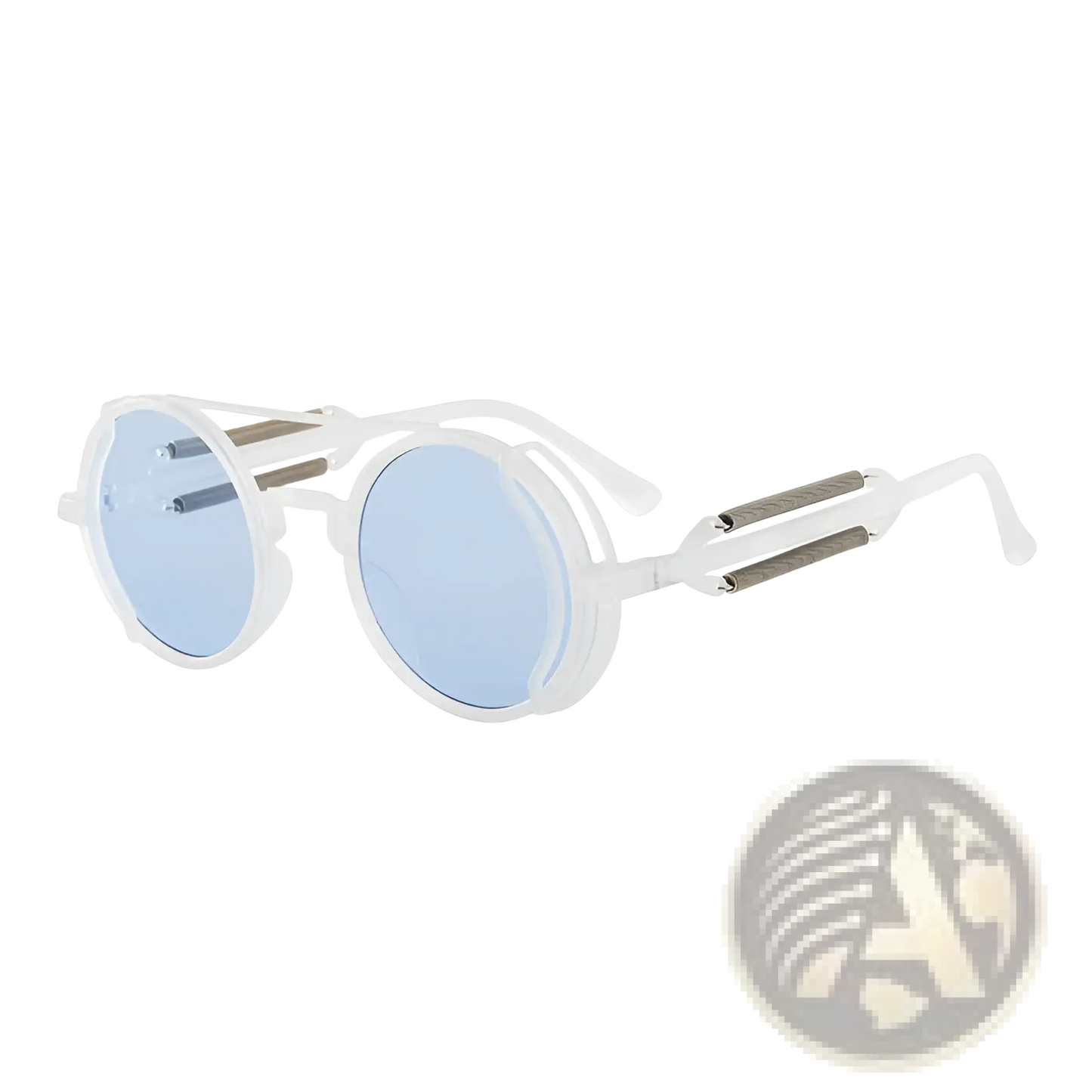 Steampunk Round Sunglasses with Double Spring Legs