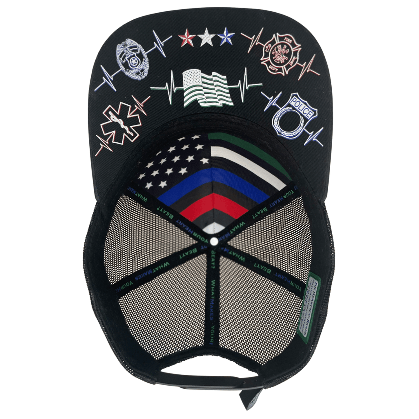 Team Heroes Hat - Baseball Hat Fit - Suede - Black - Trucker Mesh
