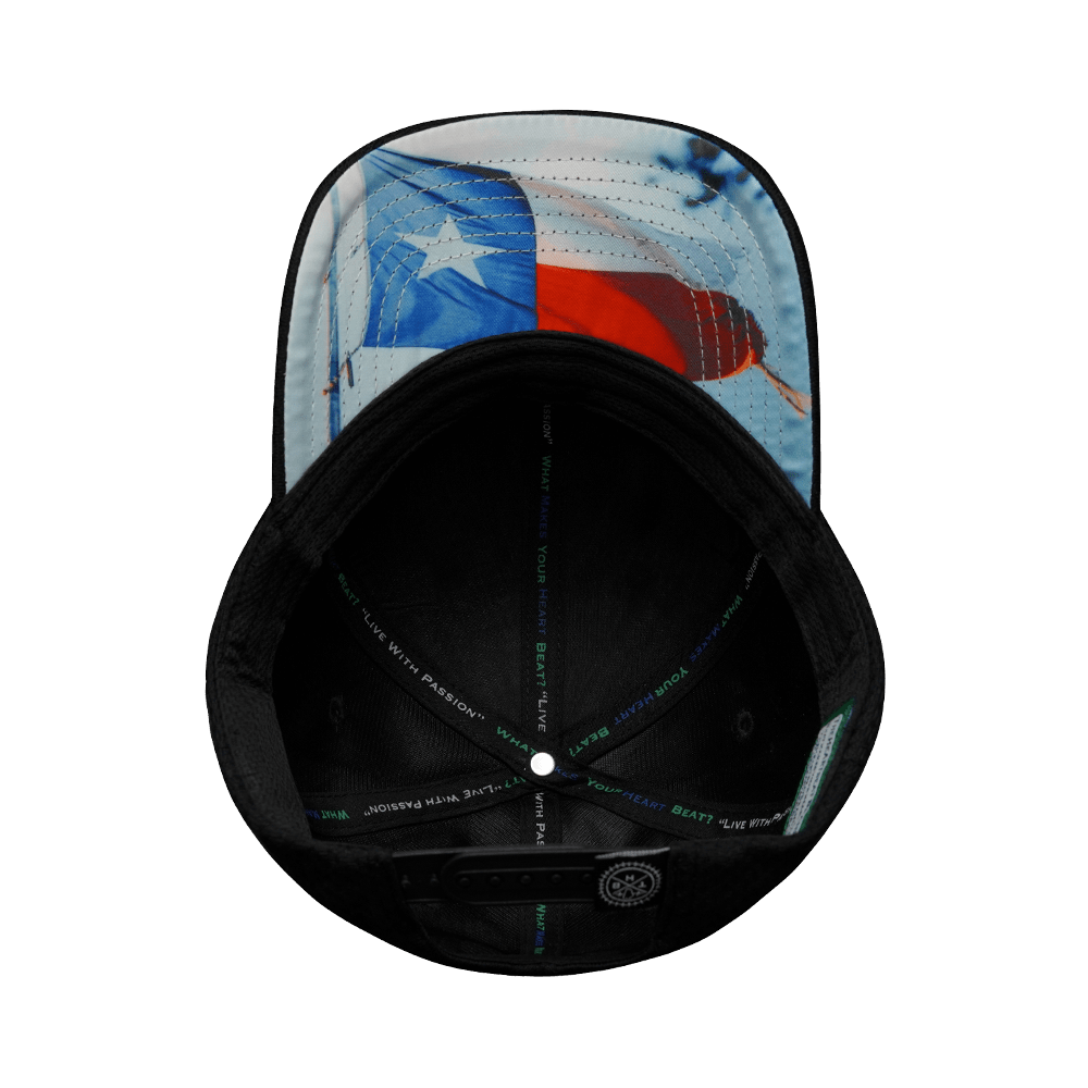 Texas Hat - Airmesh - Athletic Fit - Black - Fabric Back