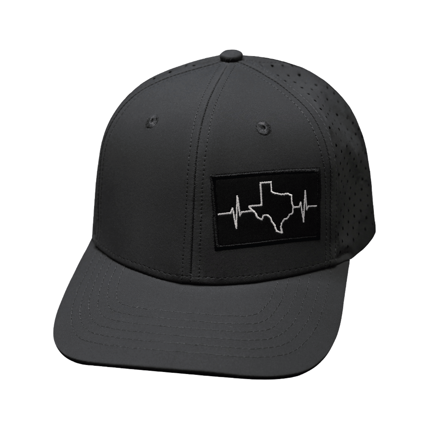 Texas Hat - Baseball Hat Fit - Charcoal - Laser Mesh