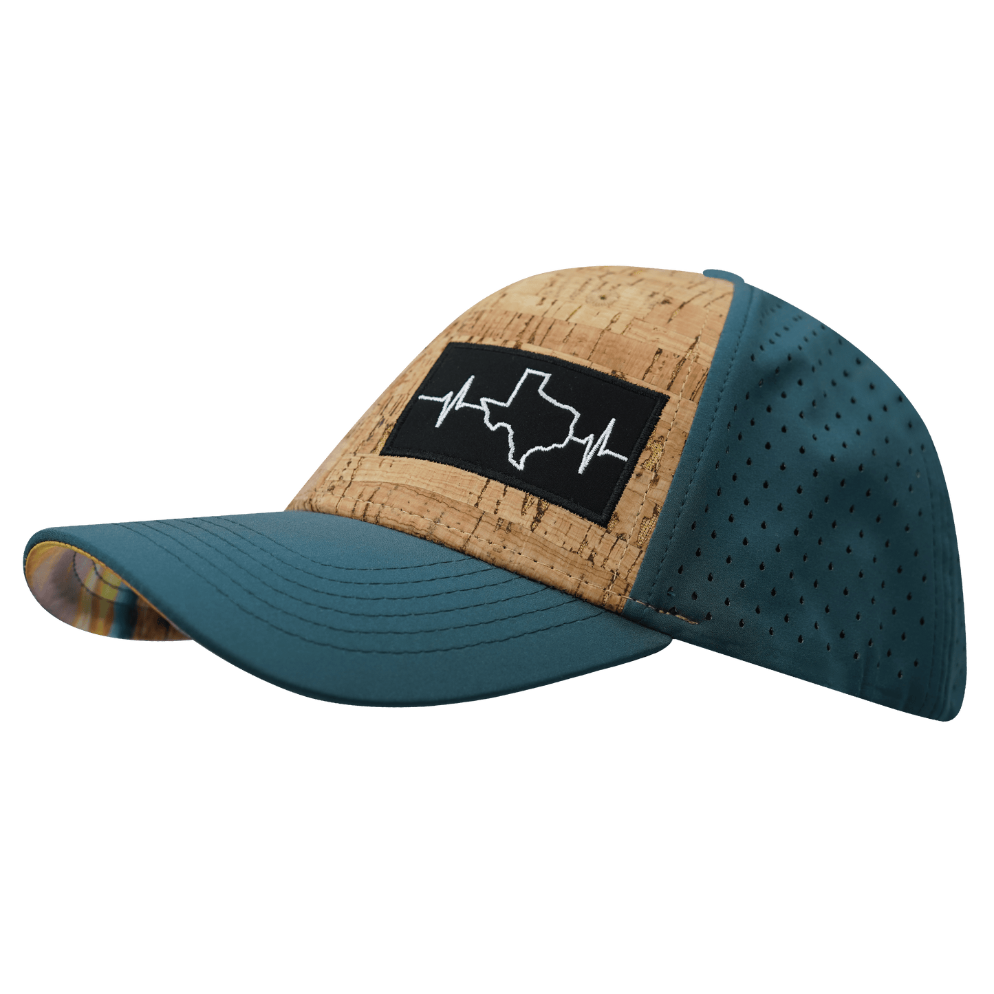 Texas Hat - Low Profile - Cork - Teal - Laser Mesh