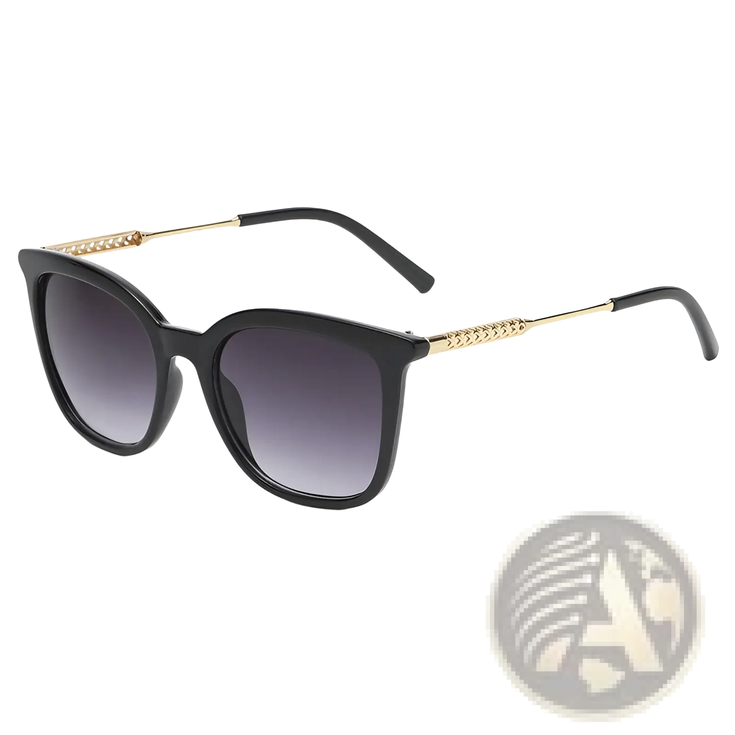 Vintage Cat Eye Sunglasses with Gold Chain Detail