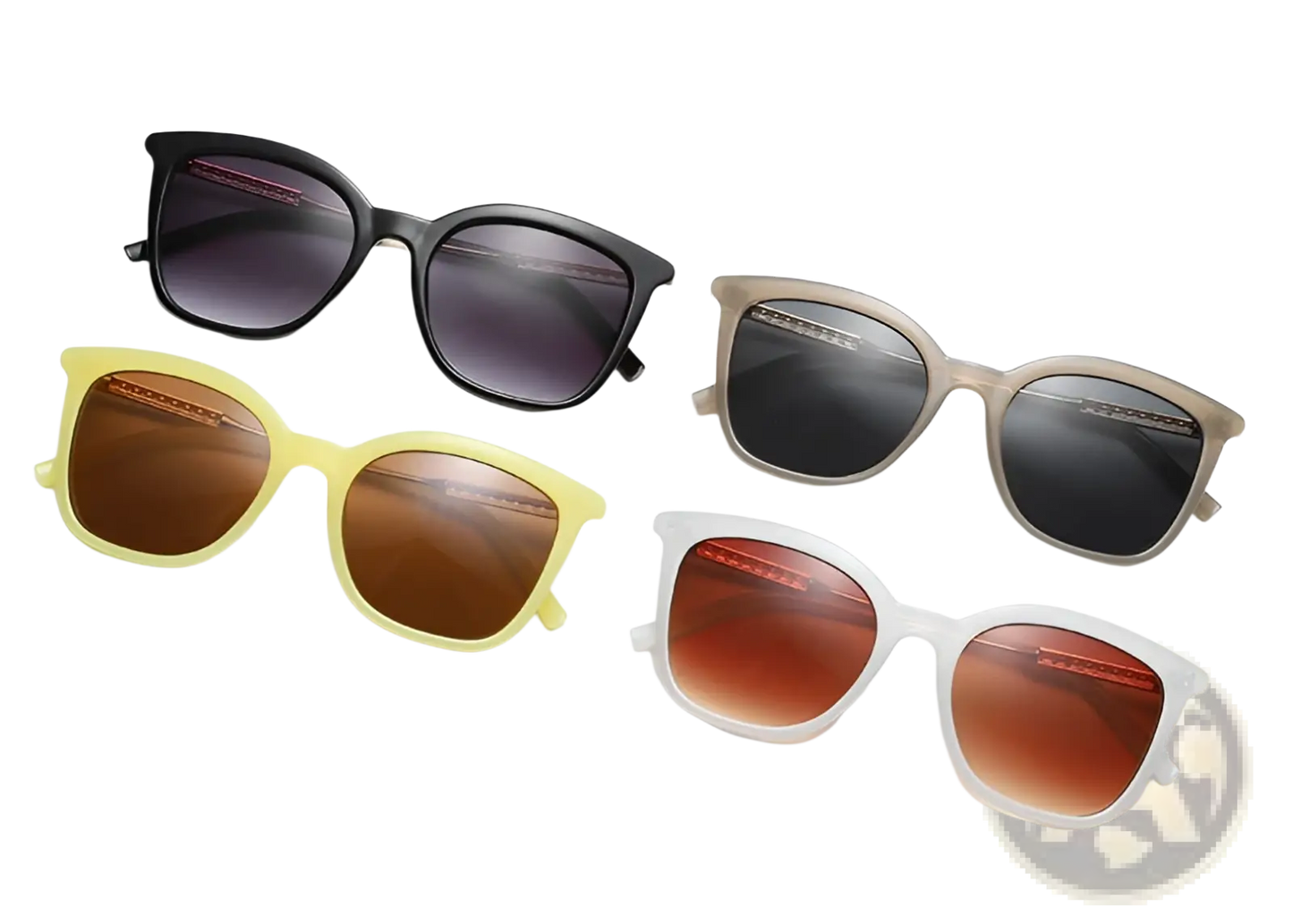 Vintage Cat Eye Sunglasses with Gold Chain Detail