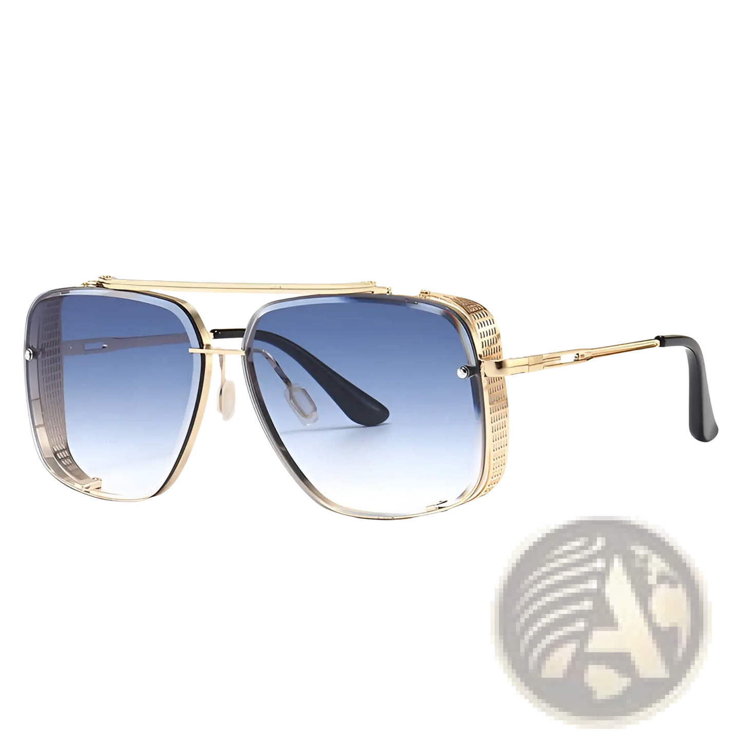 Vintage Mesh Aviator Gradient Uv400 Sunglasses