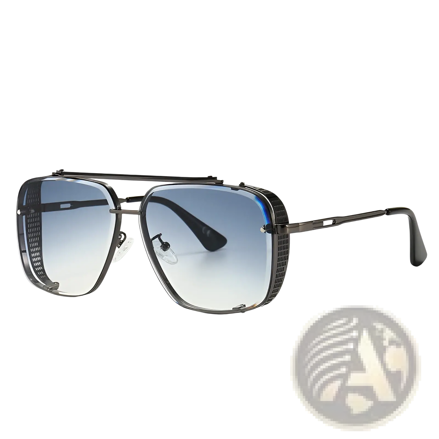 Vintage Mesh Aviator Gradient Uv400 Sunglasses