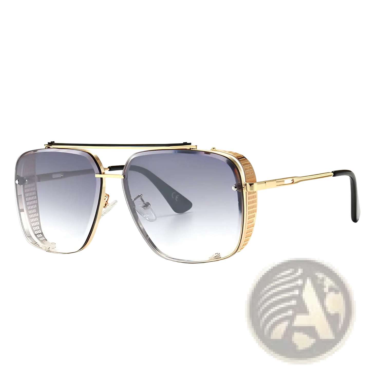 Vintage Mesh Aviator Gradient Uv400 Sunglasses