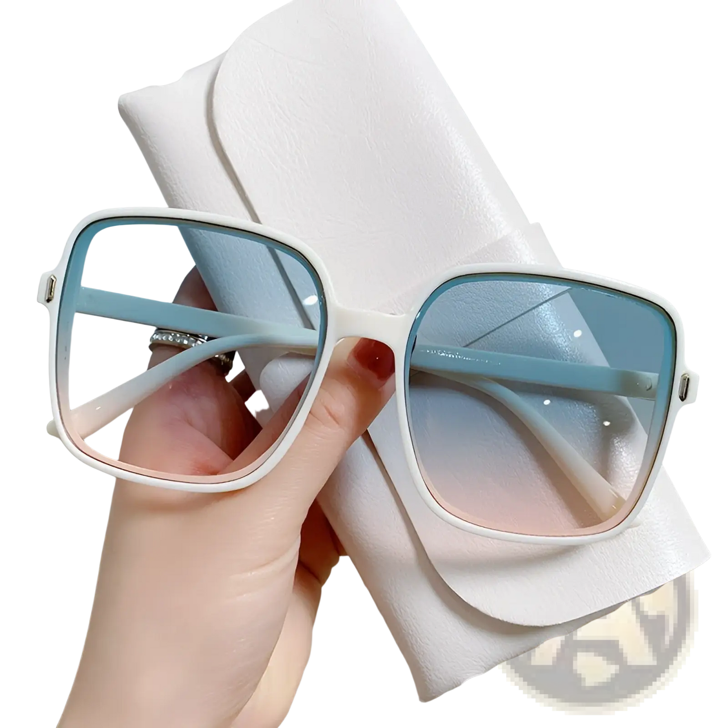Vintage Square Gradient Uv Protection Fashion Sunglasses
