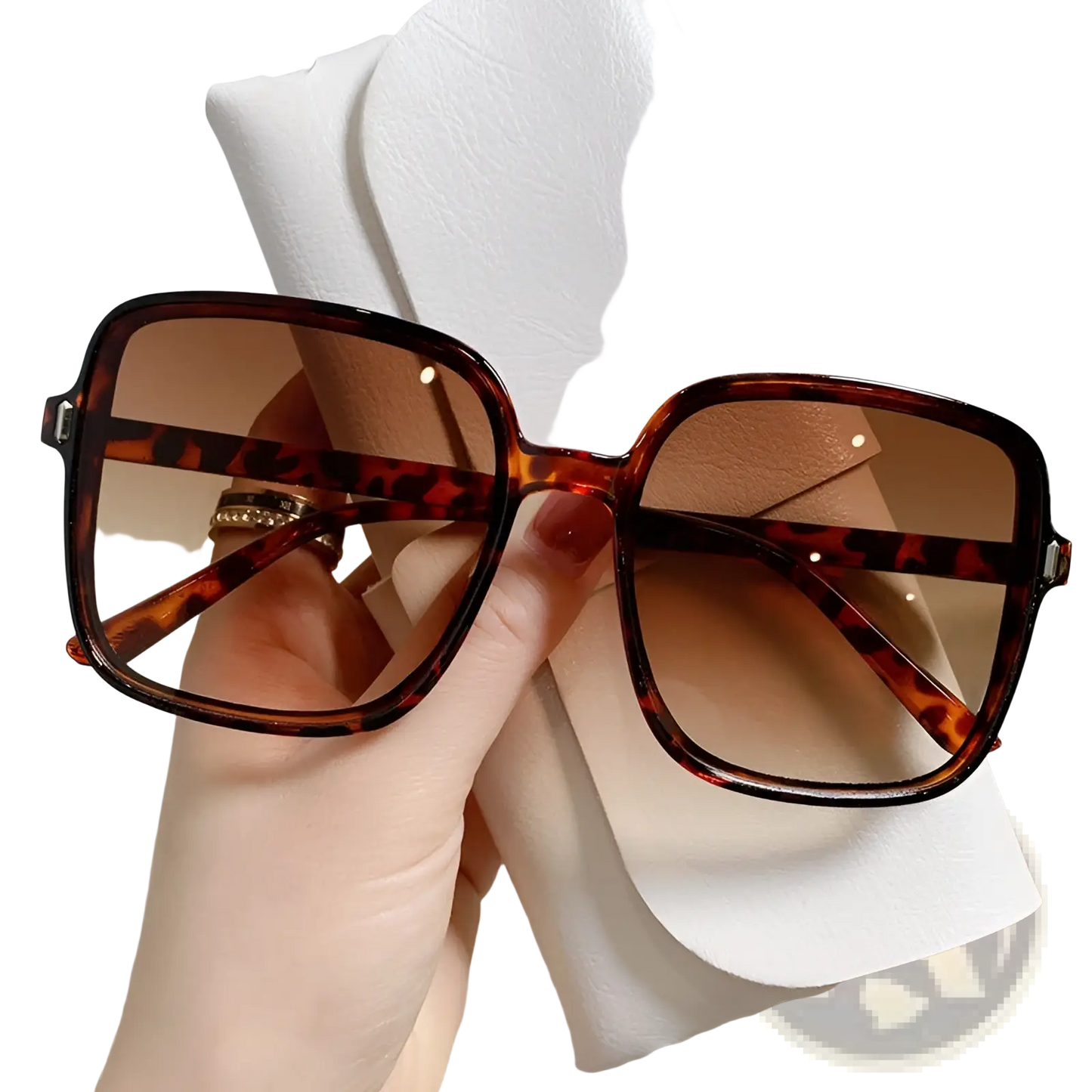 Vintage Square Gradient Uv Protection Fashion Sunglasses