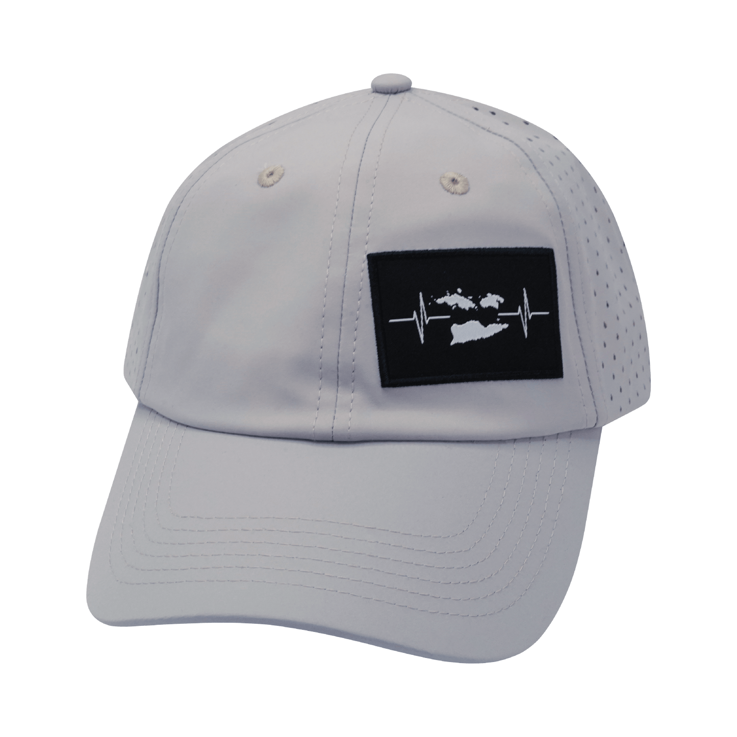 Virgin Islands Hat - Dad Hat - Light Gray - Laser Mesh