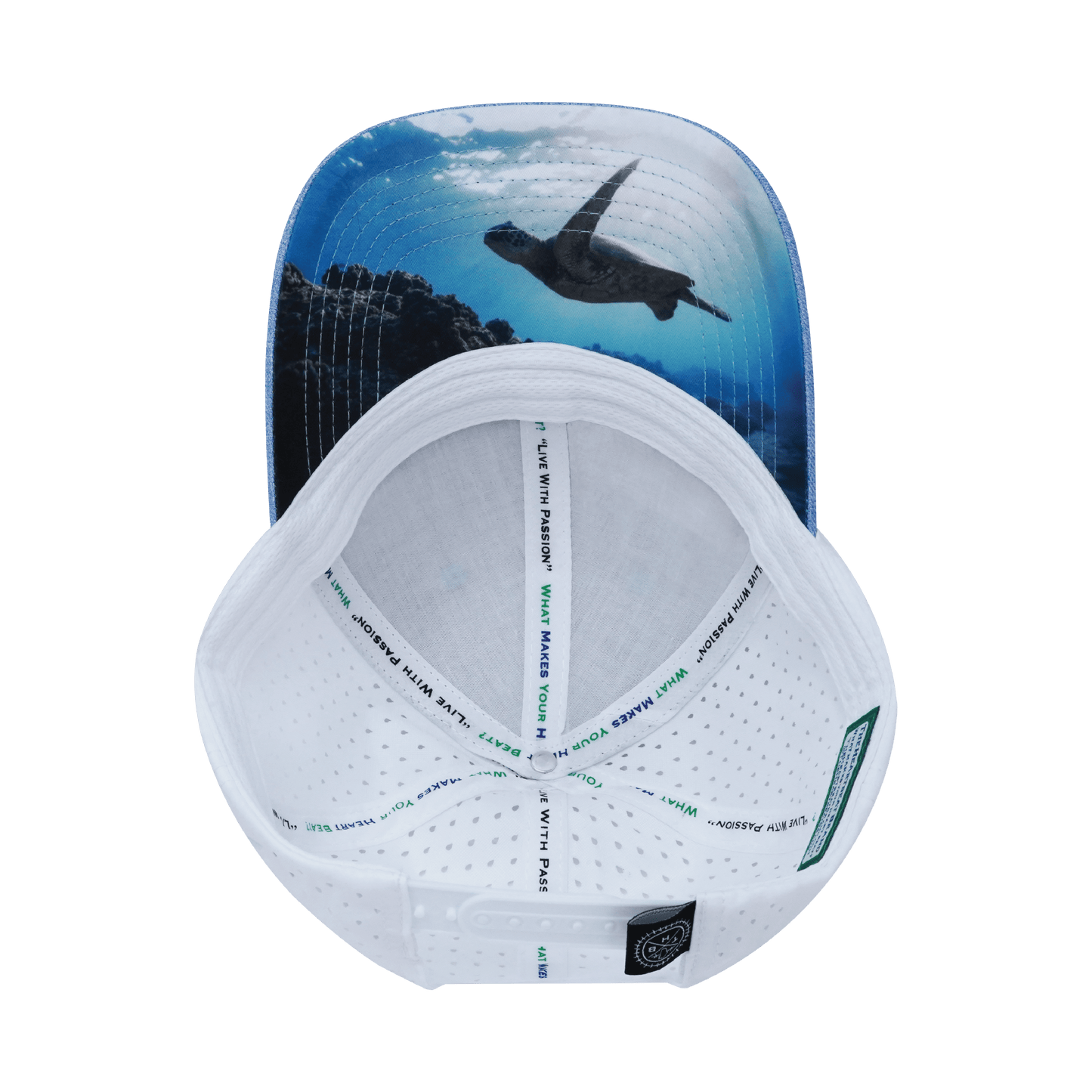 Virgin Islands Hat - Low Profile - Light Blue / White - Laser Mesh