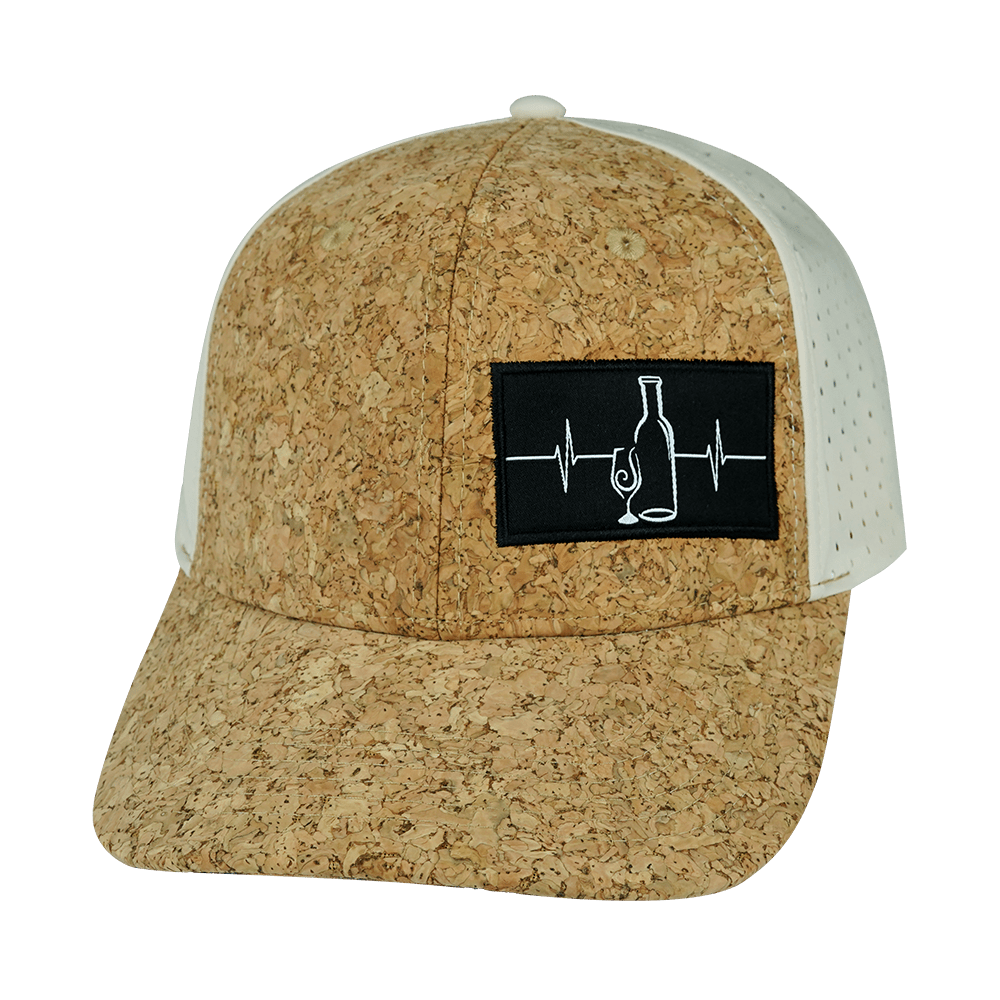 Wine Hat - Baseball Hat Fit - Cork - Cream - Laser Mesh