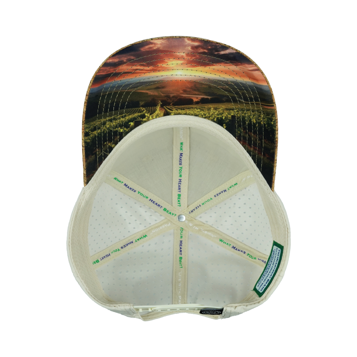 Wine Hat - Baseball Hat Fit - Cork - Cream - Laser Mesh