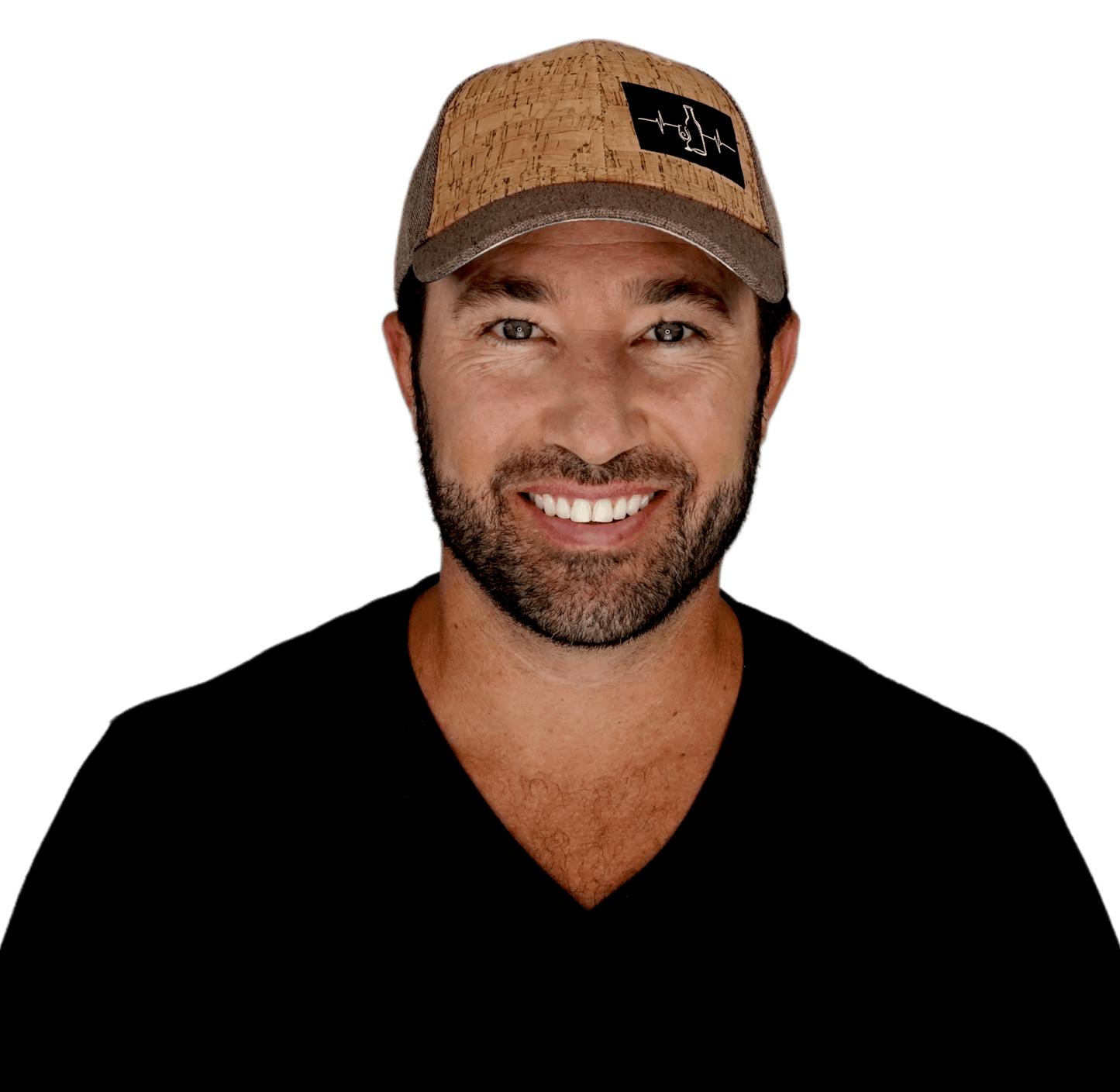 Wine Hat - Low Profile - Cork - Light Brown Hemp - Fabric Back