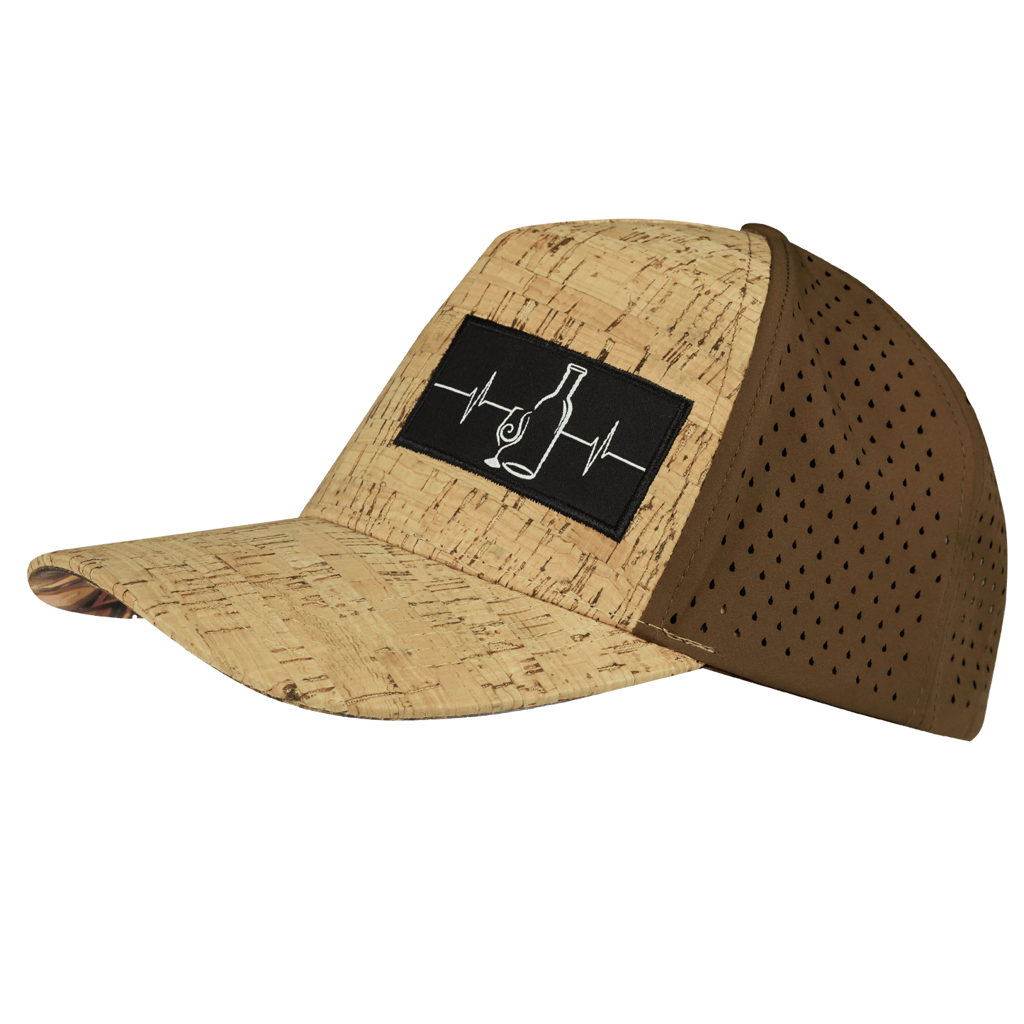 Wine Hat - Trucker Hat - Cork - Brown - Laser Mesh