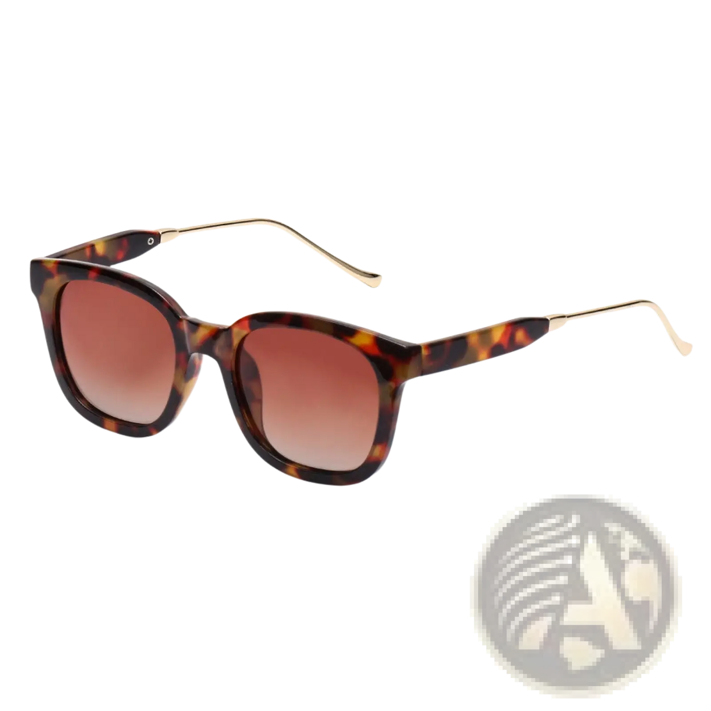 Women's Square Polarized Tortoiseshell Fashion Sunglasses