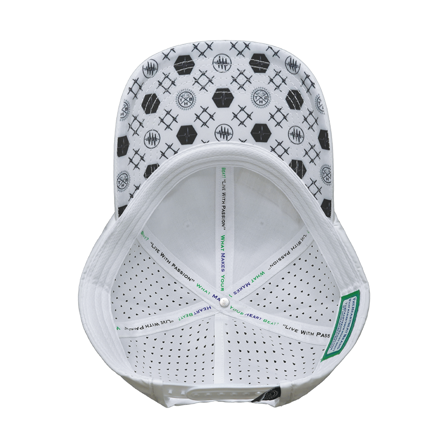 Yoga Hat - Dad Hat - Ponytail - White - Laser Mesh