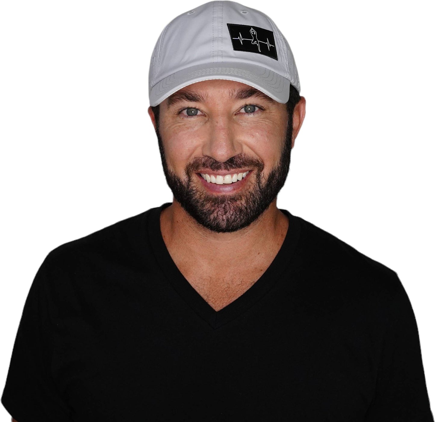 Yoga Hat - Dad Hat - Ponytail - Gray - Laser Mesh