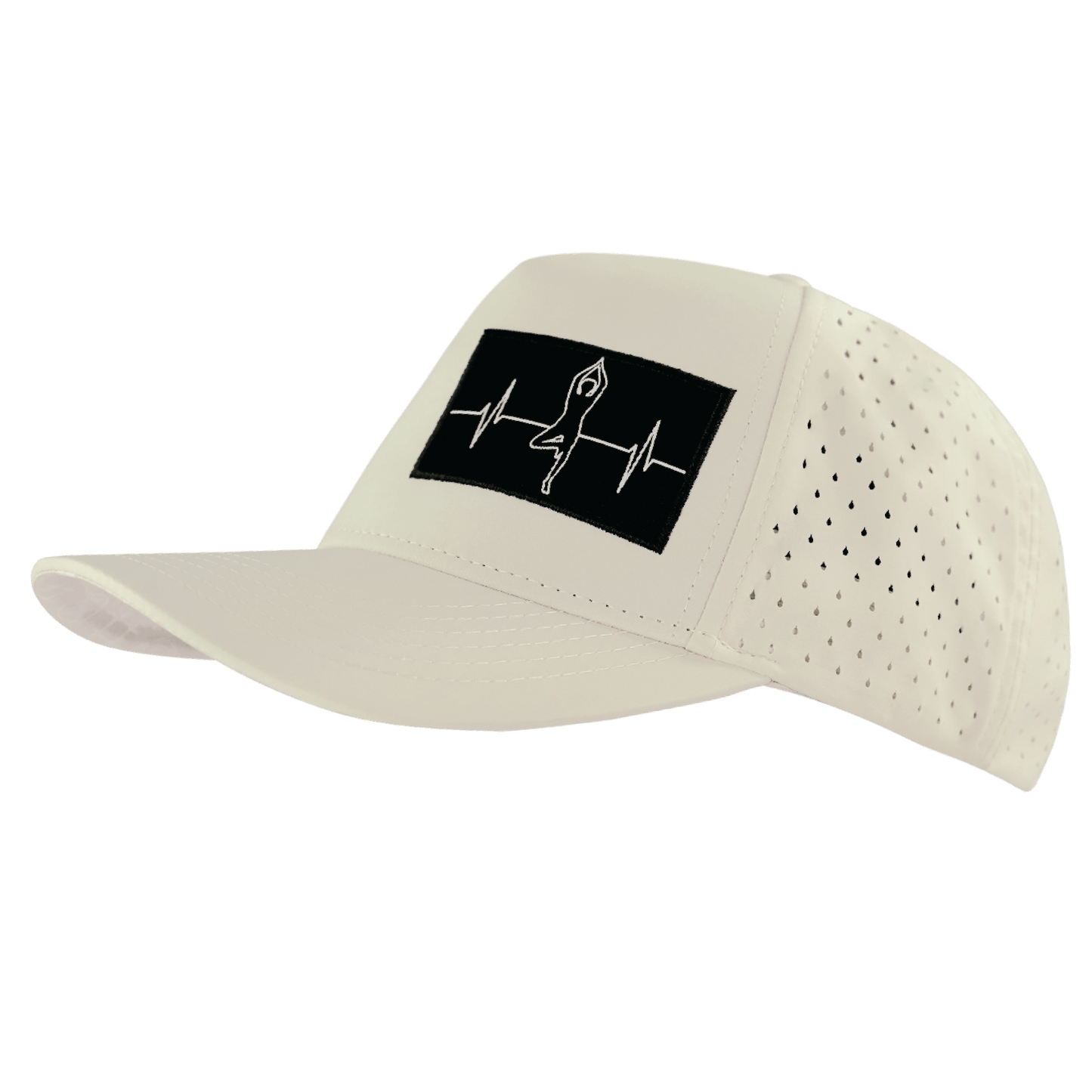 Yoga Hat - Trucker Hat - Cream - Laser Mesh