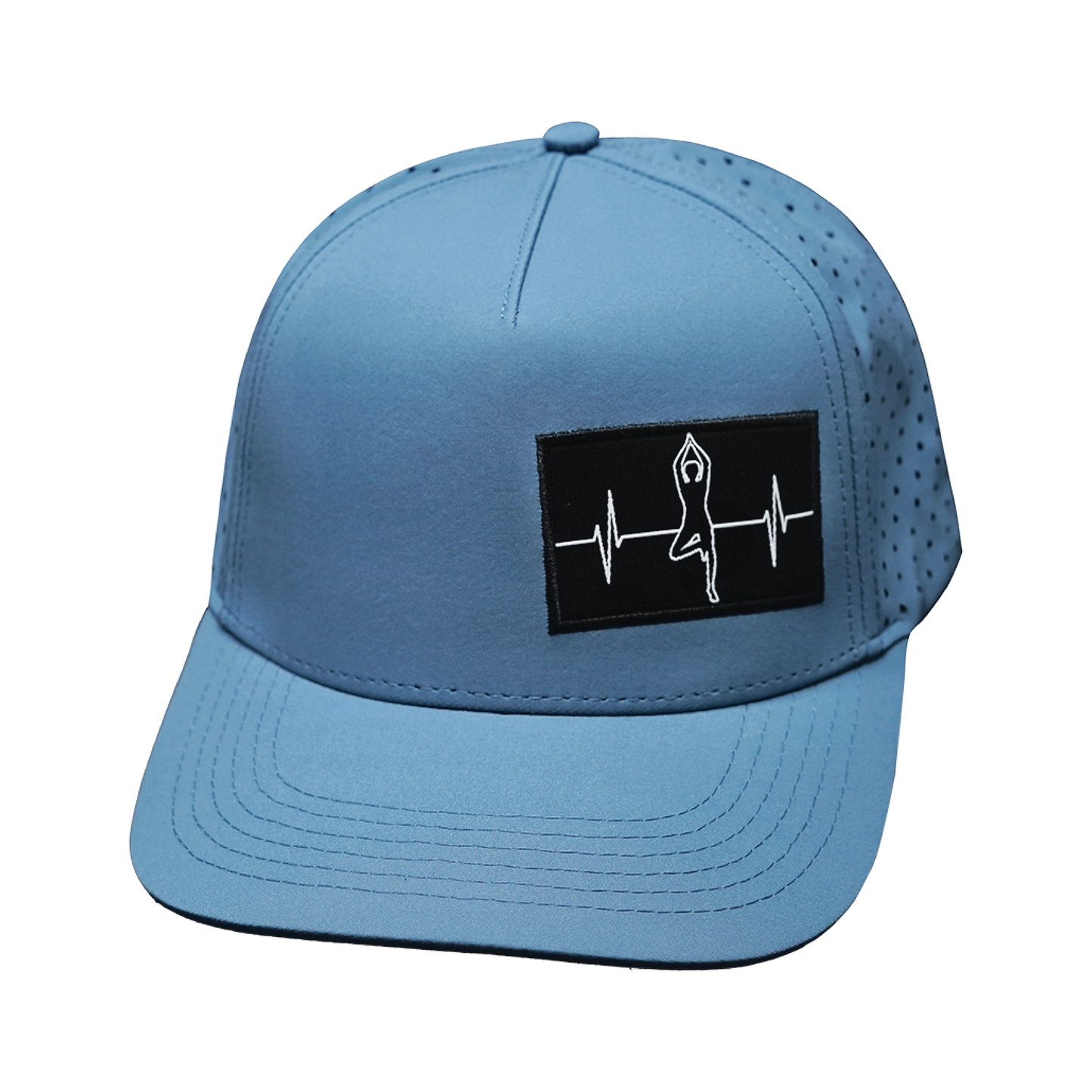 Yoga Hat - Trucker Hat - Light Blue - Laser Mesh